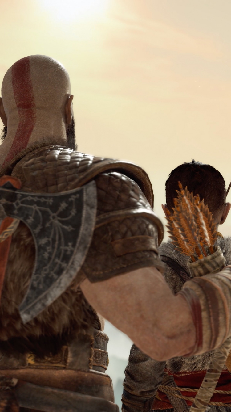 Обои god of war, кратос, god of war 3, СИЭ Санта-Монике студии, человек в разрешении 750x1334