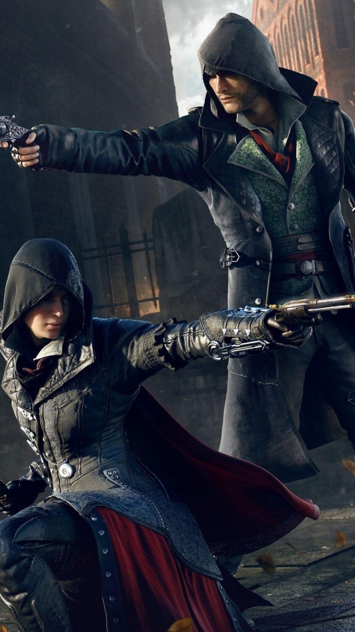 Обои assassins creed syndicate, ubisoft, компьютерная игра, темнота, playstation 4 в разрешении 720x1280