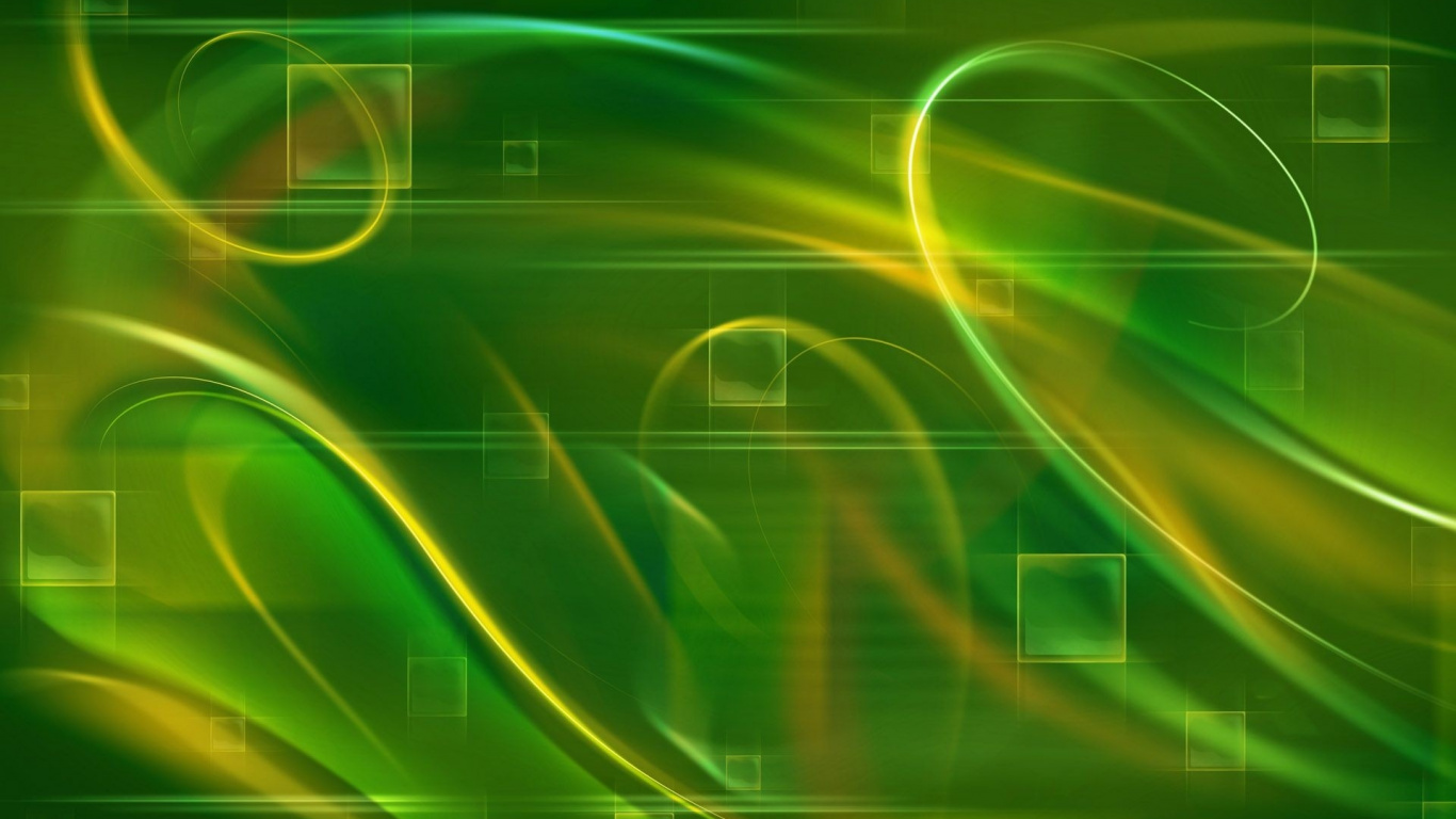 Обои зеленый, узор, линия, круг, спецэффекты в разрешении 1366x768