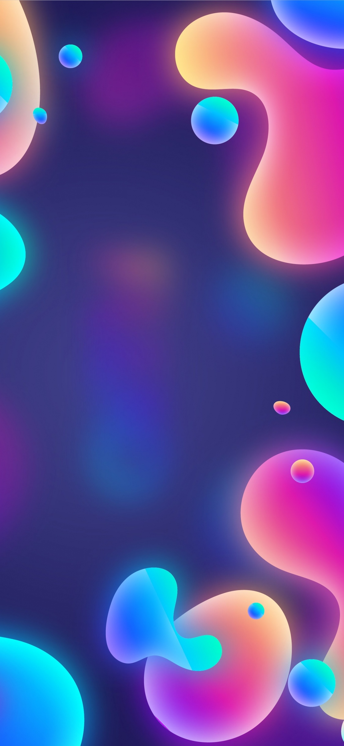 Обои свет, арт, графический дизайн, красочность, лазурный в разрешении 1125x2436