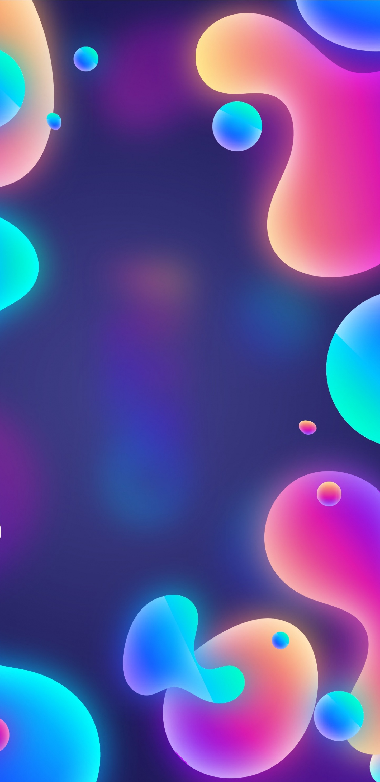 Обои свет, арт, графический дизайн, красочность, лазурный в разрешении 1440x2960