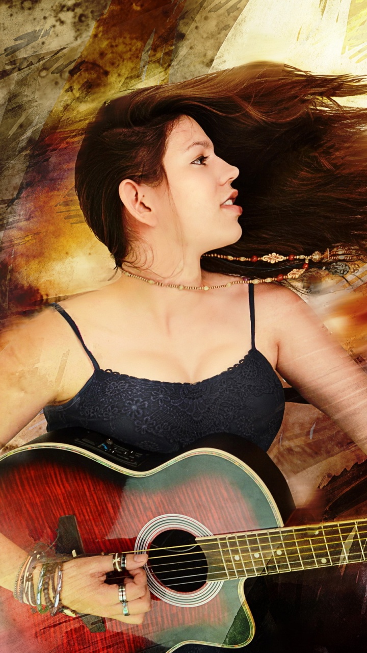 Обои музыка, басгитара, гитара, строка, гитарист в разрешении 720x1280