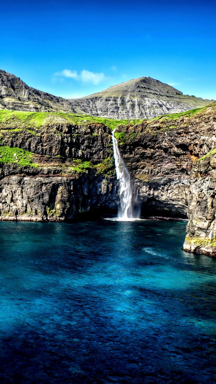 Обои природа, море, побережье, прибрежные и океанические рельефы, обрыв в разрешении 720x1280