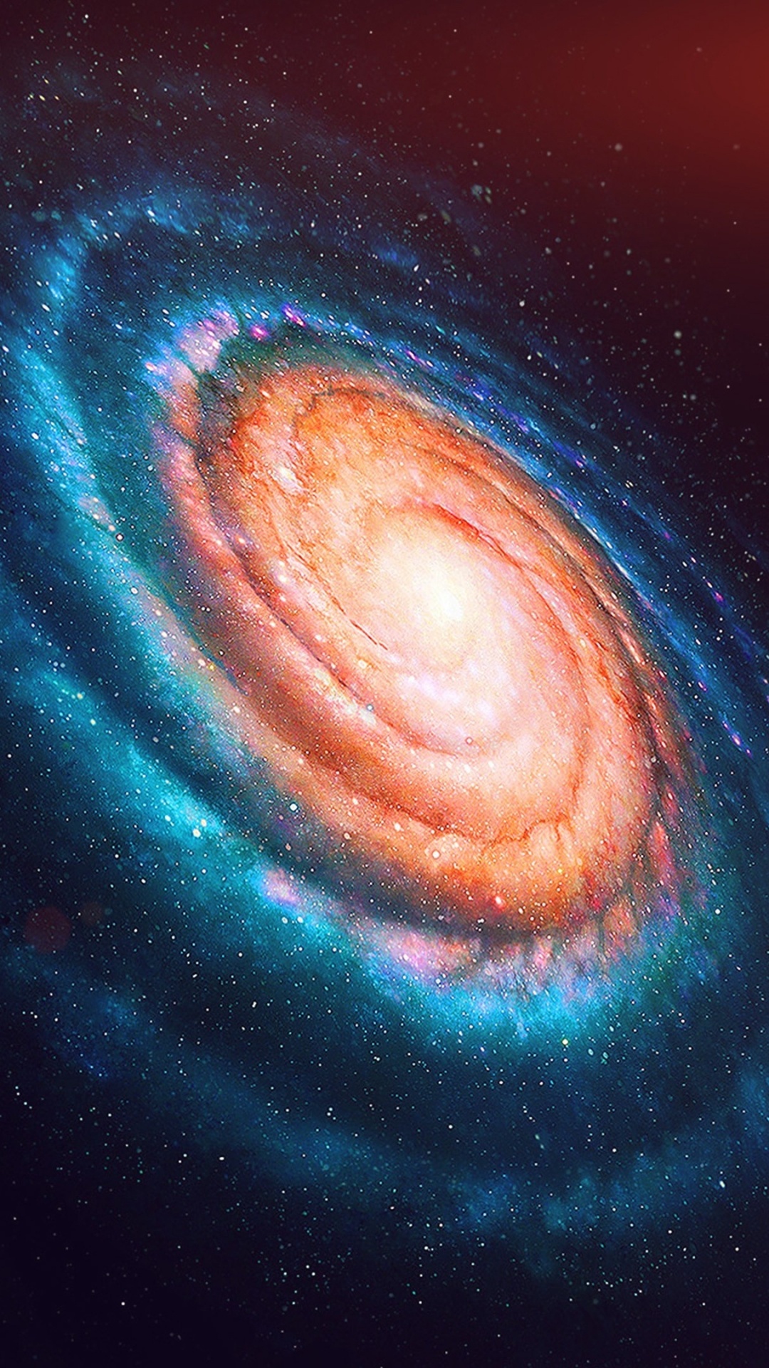 Обои спиральная Галактика, Галактика, астрономический объект, Млечный Путь, спираль в разрешении 1080x1920