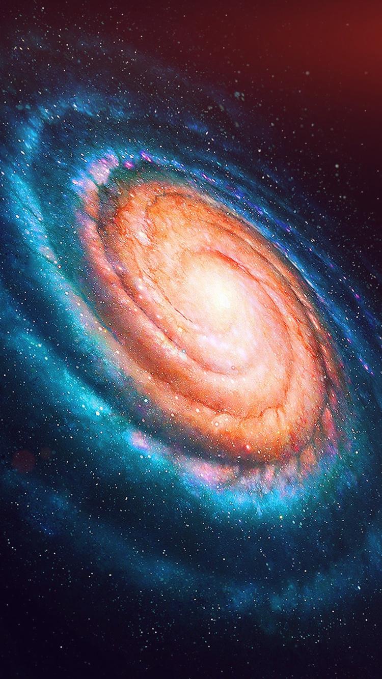 Обои спиральная Галактика, Галактика, астрономический объект, Млечный Путь, спираль в разрешении 750x1334