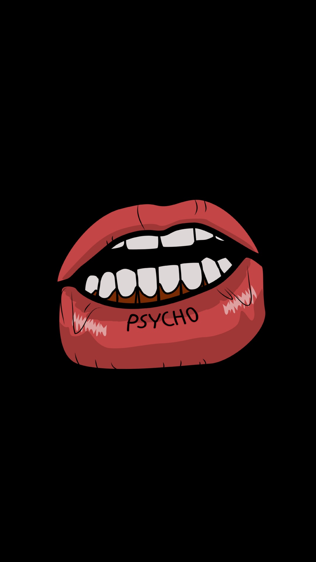 Обои арт, губа, рот, розовый, материальное свойство в разрешении 1080x1920