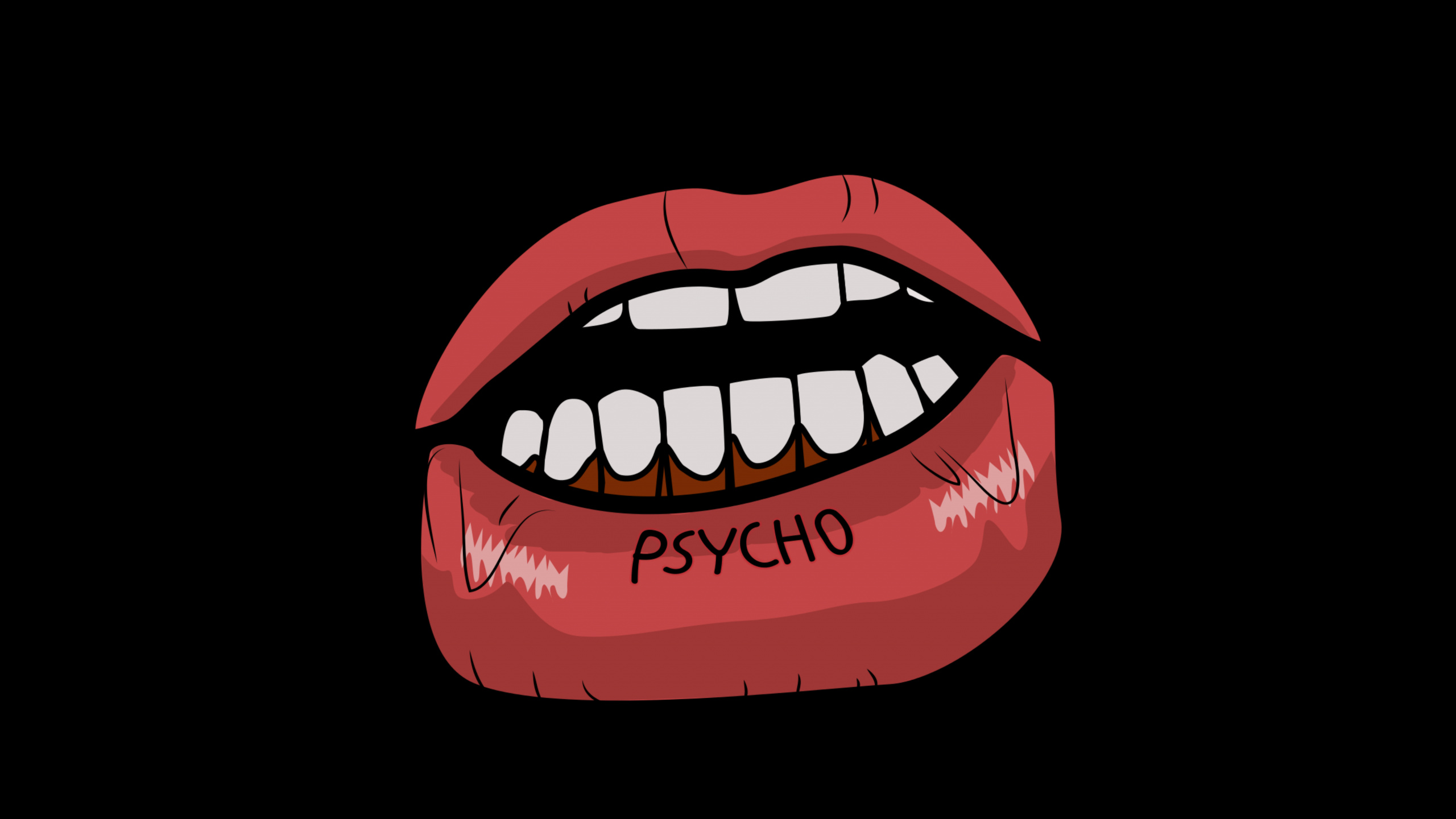 Обои арт, губа, рот, розовый, материальное свойство в разрешении 2560x1440