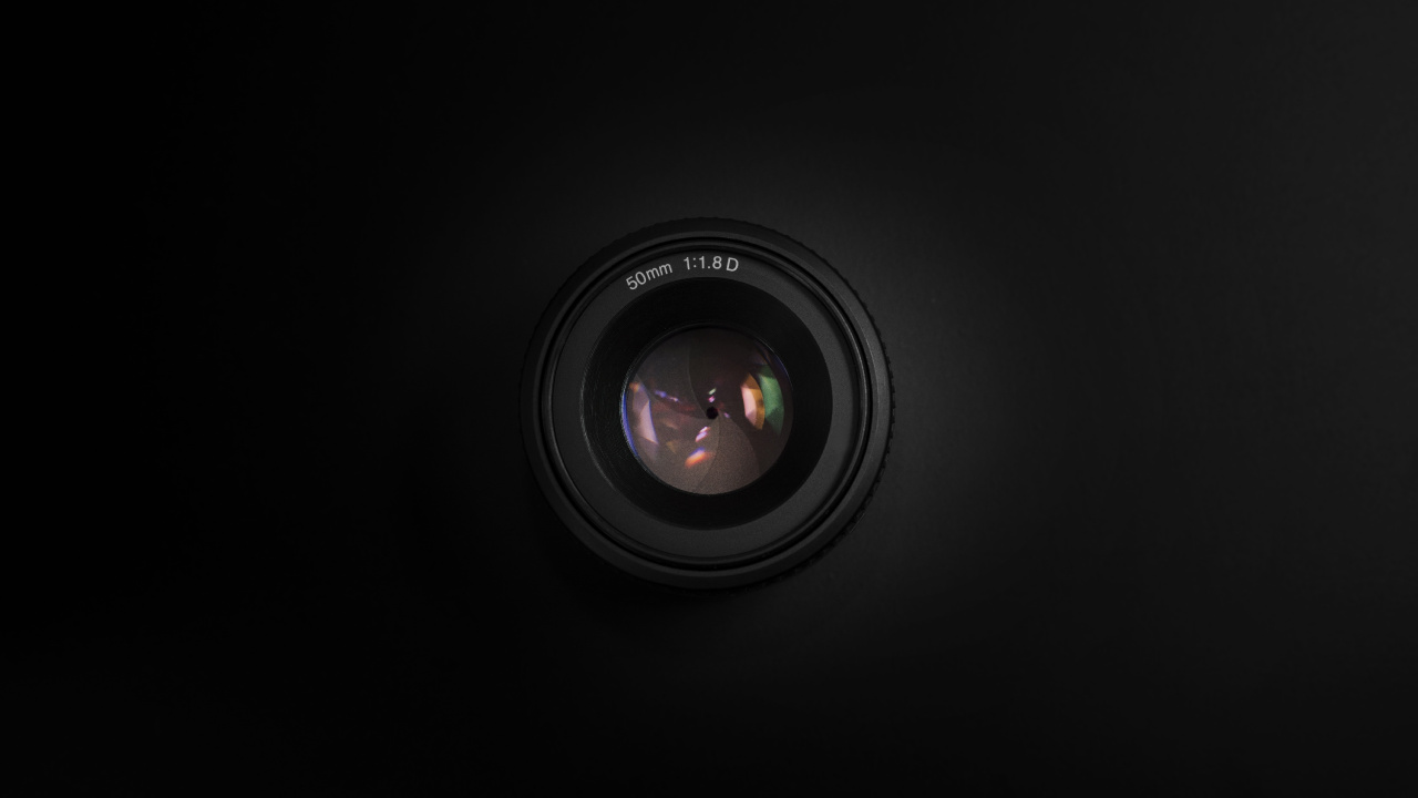 Обои объектив камеры, камера, черный, свет, темнота в разрешении 1280x720