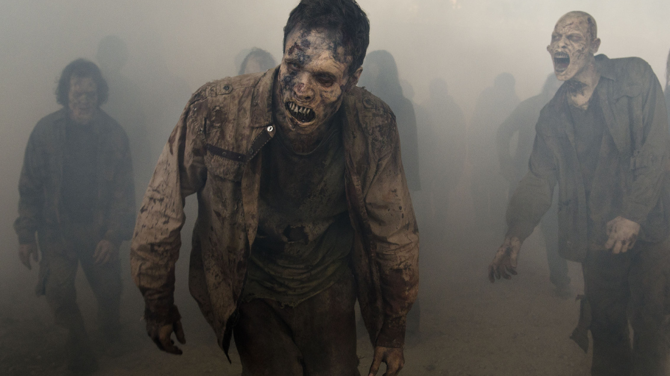 Обои Рик Граймс, Ниган, АМЦ, Ходячие Мертвецы - 7 Сезон, человек в разрешении 1366x768