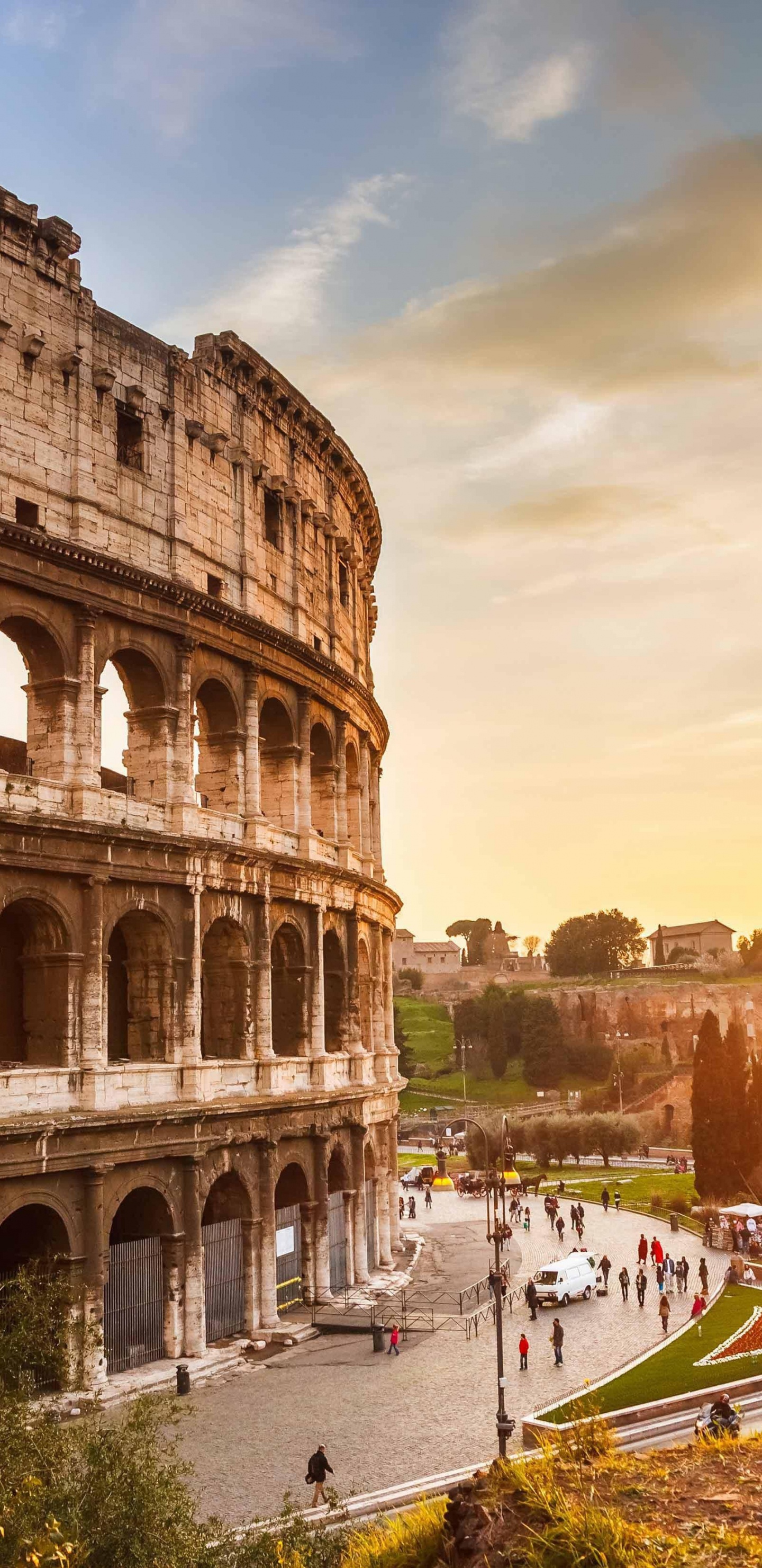 Обои достопримечательность, ориентир, Древний Рим, Древний римской архитектуры, древняя история в разрешении 1440x2960