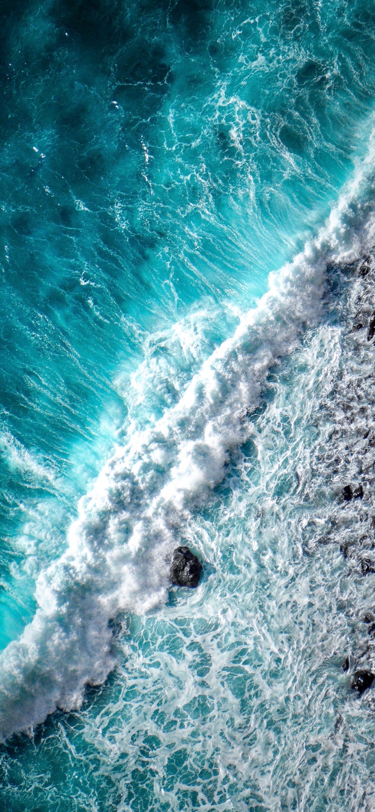 Обои океанская волна, море, волна, морская волна, океан в разрешении 1242x2688