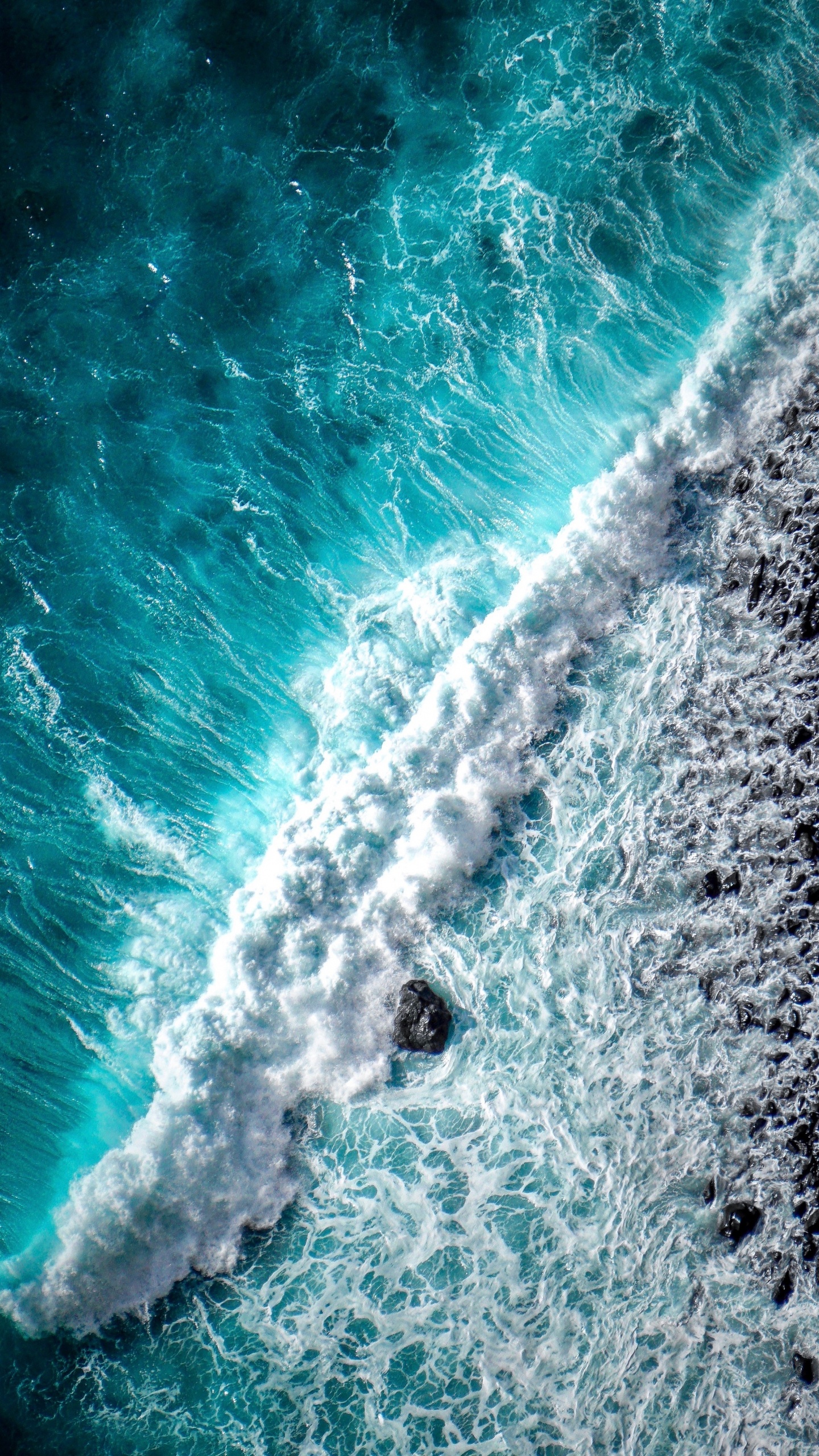 Обои океанская волна, море, волна, морская волна, океан в разрешении 1440x2560