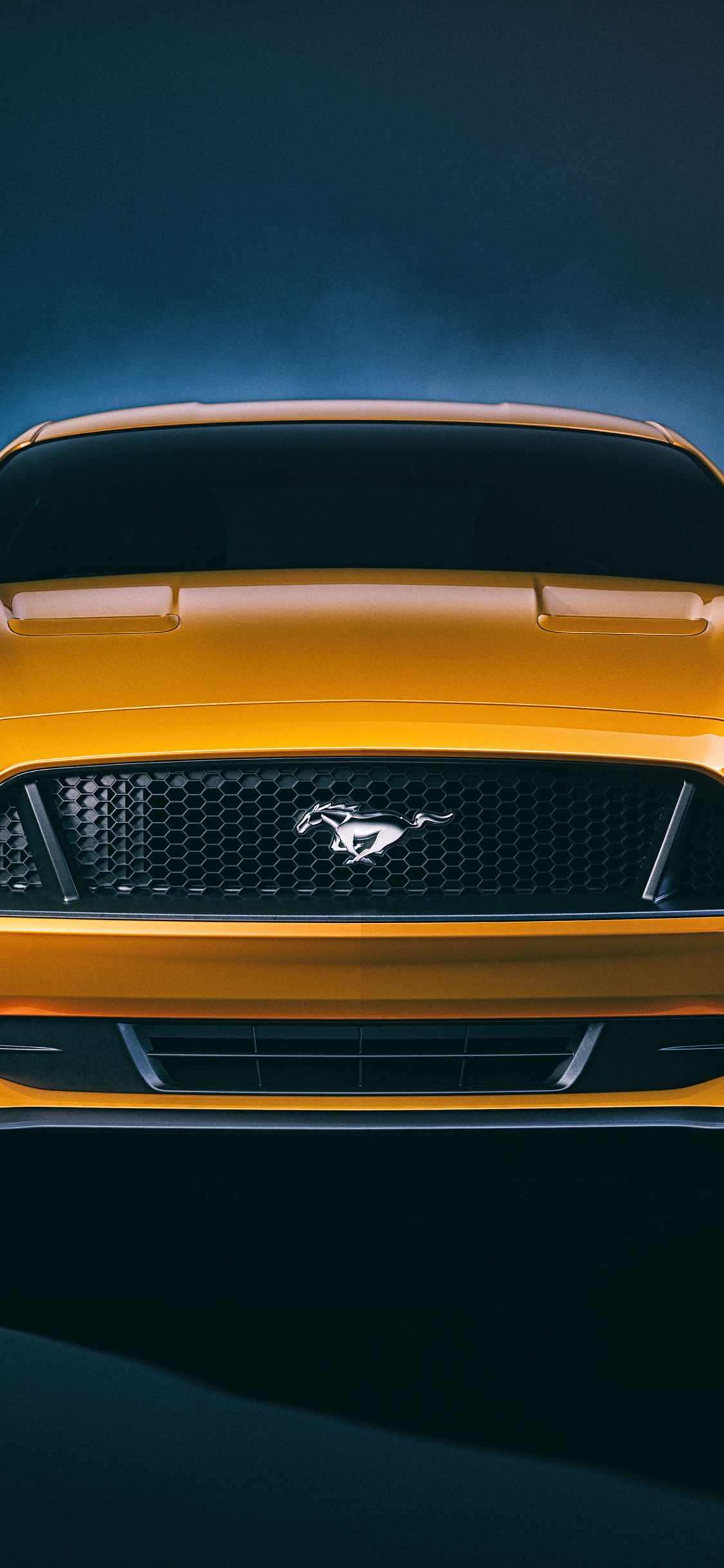 Обои Мустанг босс 302, желтый, фара, авто, ford в разрешении 1125x2436