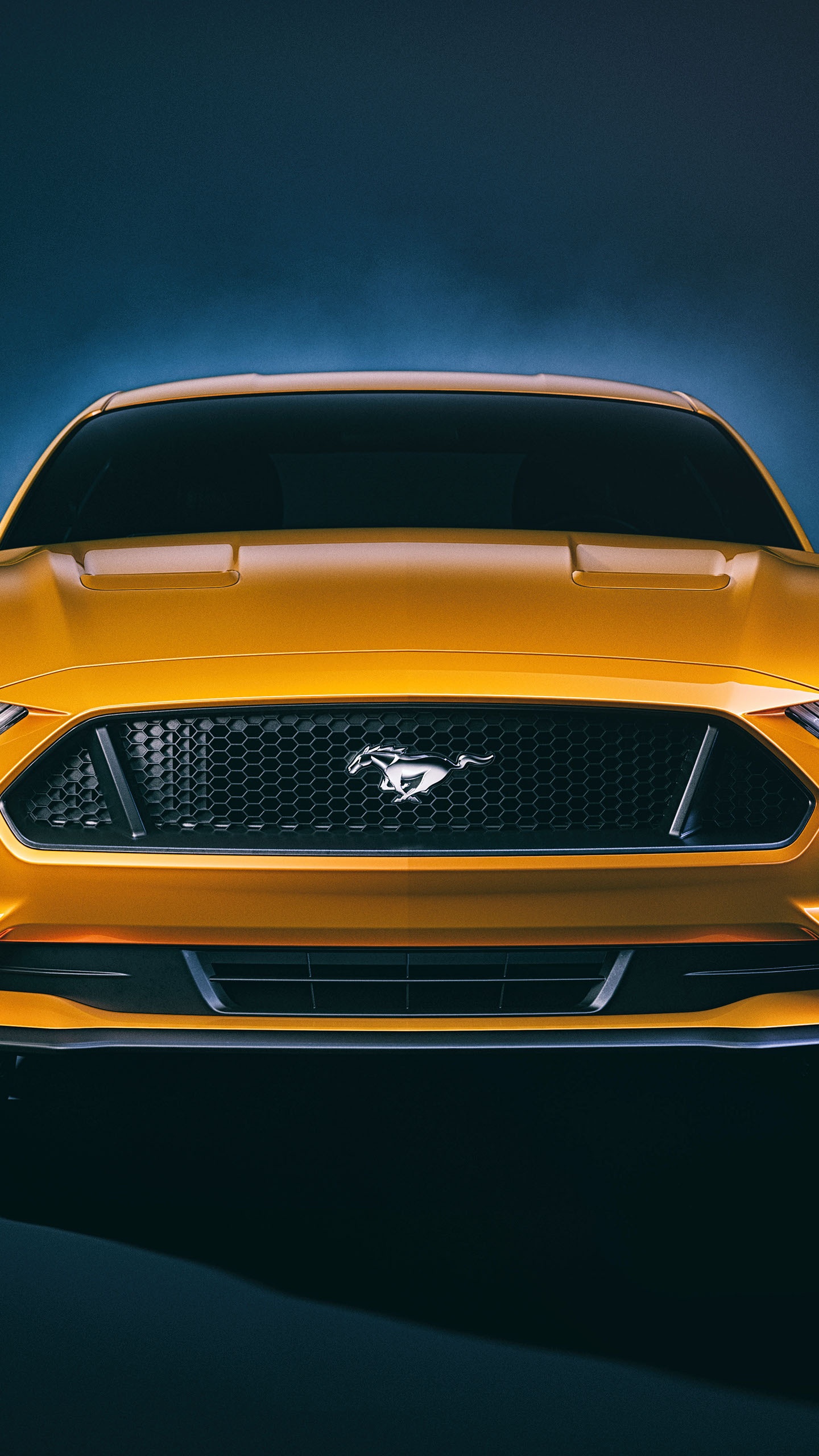 Обои Мустанг босс 302, желтый, фара, авто, ford в разрешении 1440x2560