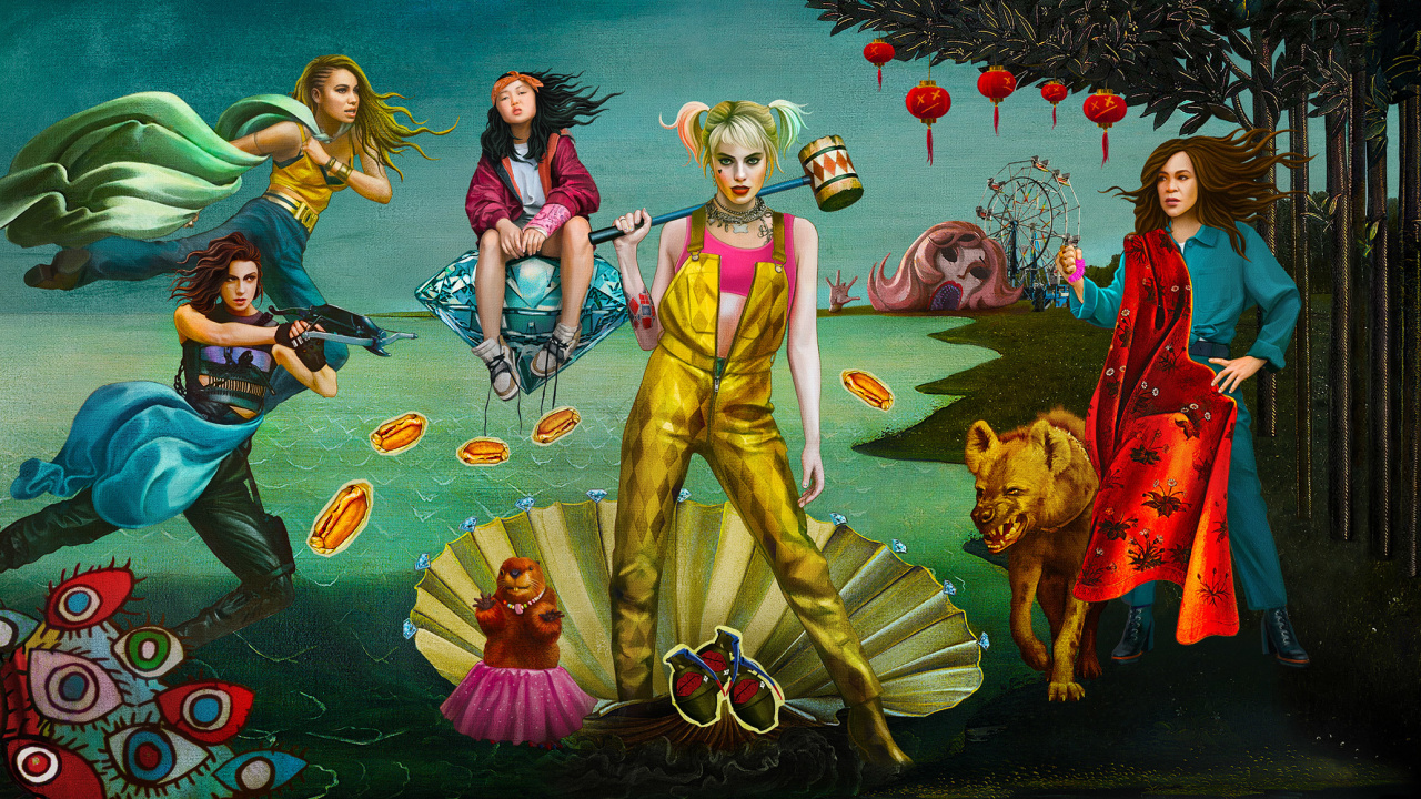 Обои арт, Рождение Венеры, фреска, стиль, игры в разрешении 1280x720