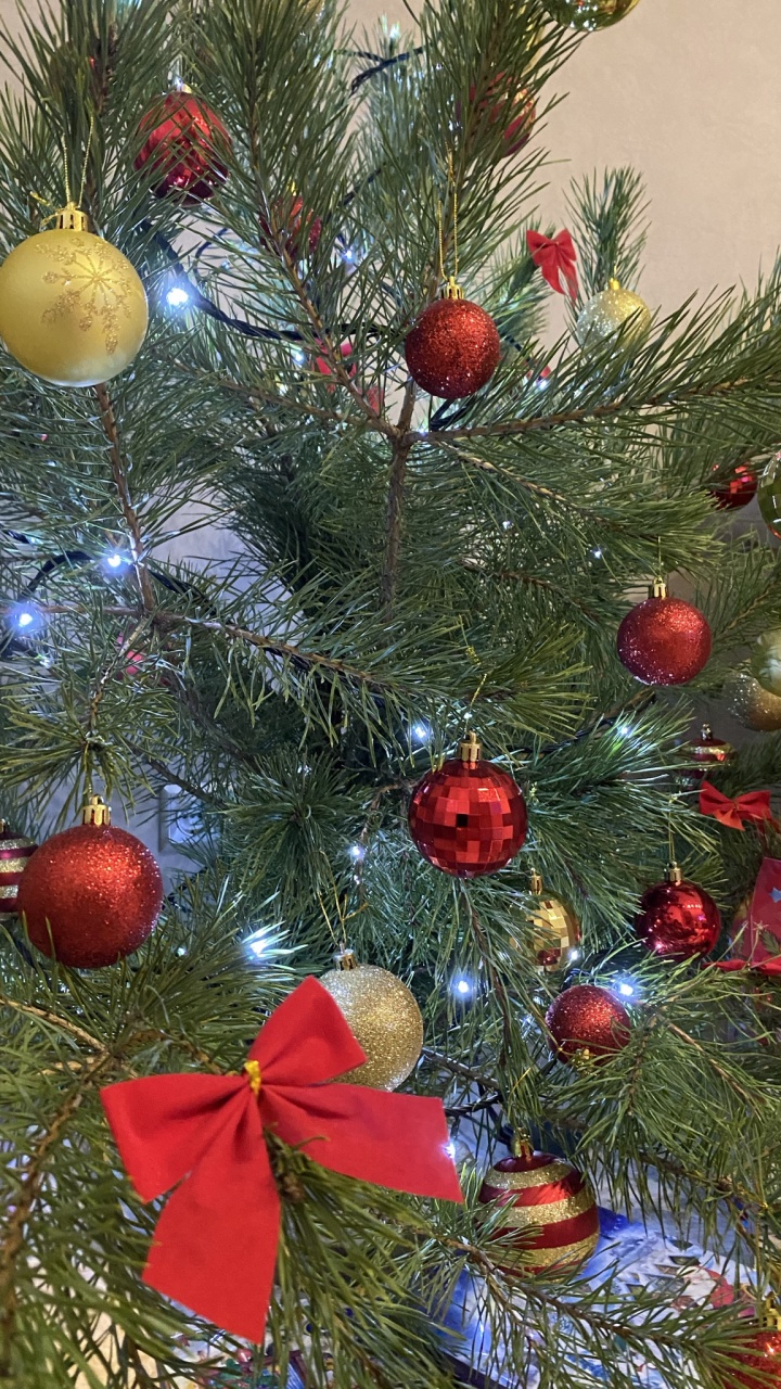 Обои рождественский орнамент, Рождественский день, елка, пихта, событие в разрешении 720x1280