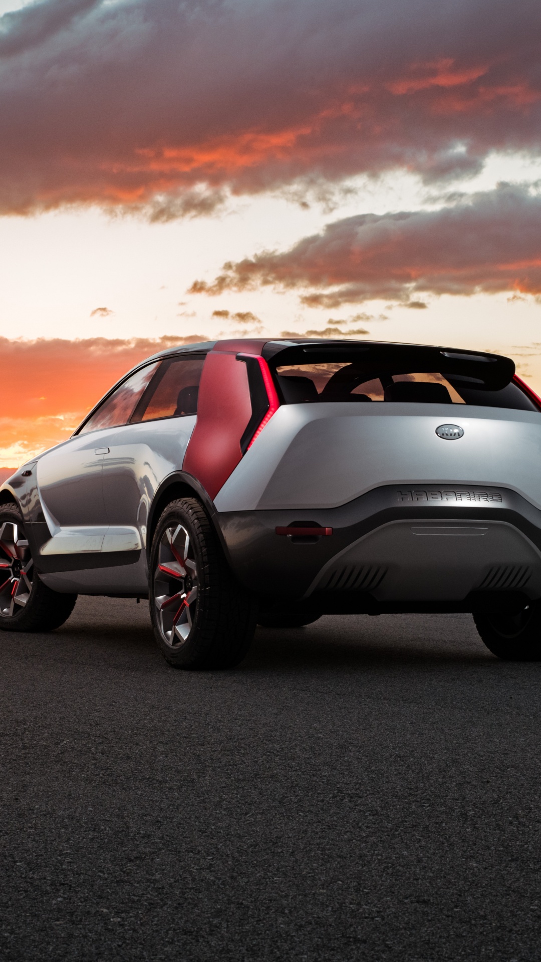 Обои Kia Motors, автомобиль концепции, Киа habaniro, Киа Ниро, пейзаж в разрешении 1080x1920