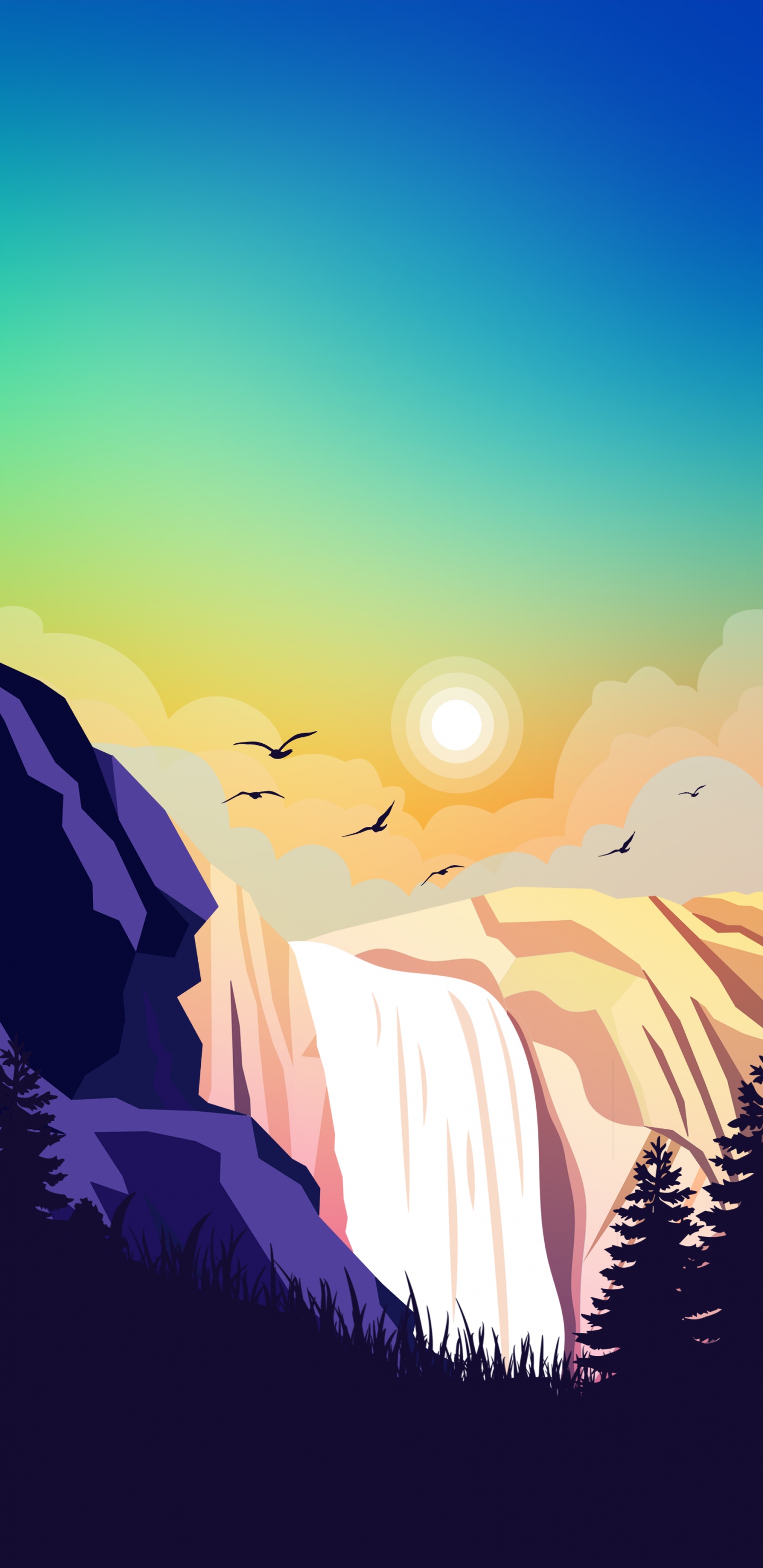 Обои облако, экорегион, природный ландшафт, окружающая среда, гора в разрешении 1440x2960