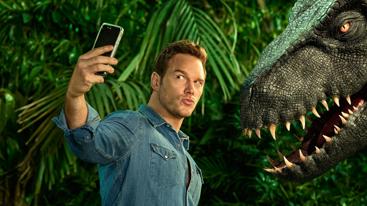Обои Мир Юрского Павшее Королевство, Крис Прэтт, парк юрского периода, динозавр, велоцираптор в разрешении 1280x720