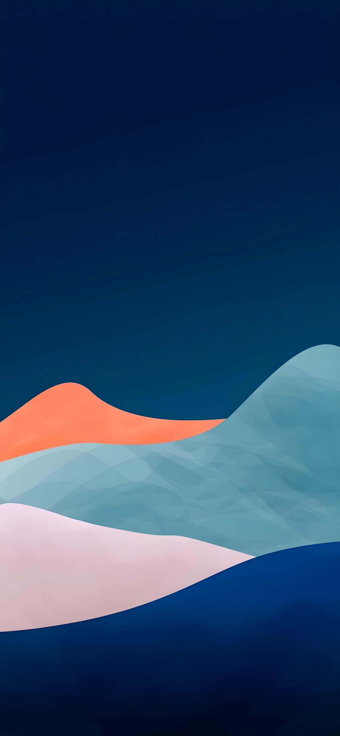 Обои лазурный, склон, флаг, арт, полутона и оттенки в разрешении 1125x2436