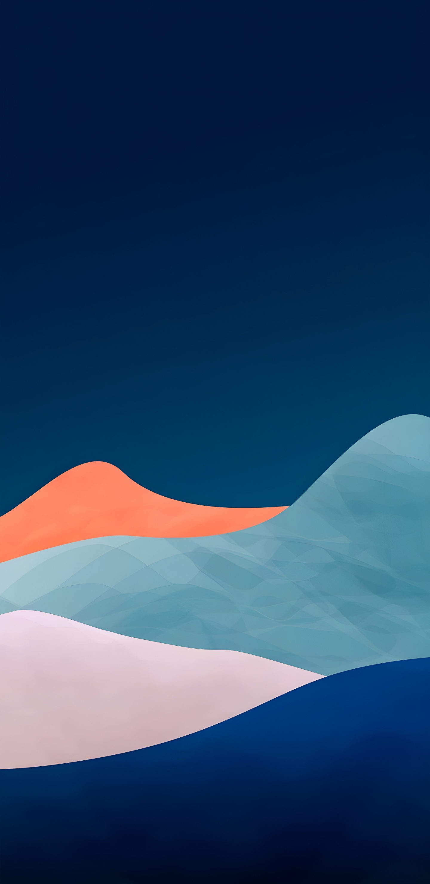 Обои лазурный, склон, флаг, арт, полутона и оттенки в разрешении 1440x2960