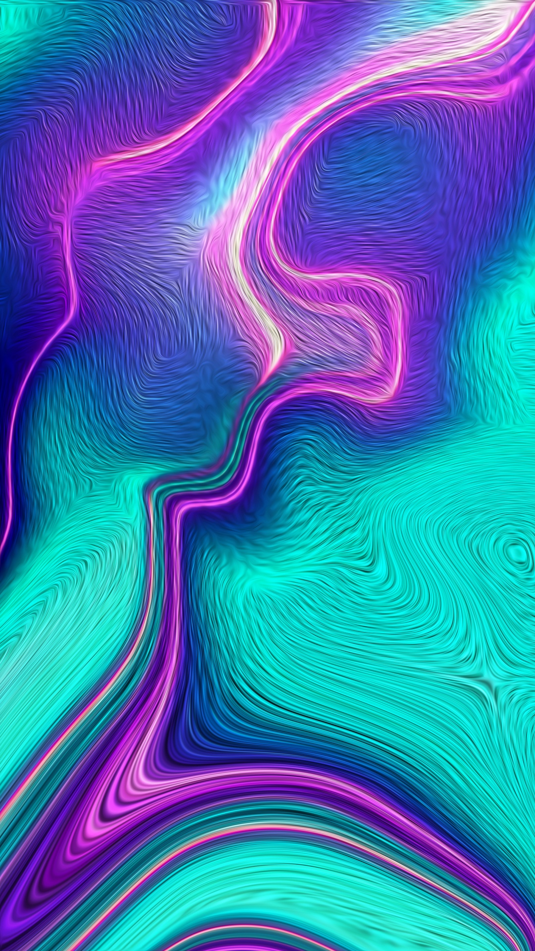 Обои фрактальное искусство, красочность, свет, пурпур, розовый в разрешении 1080x1920