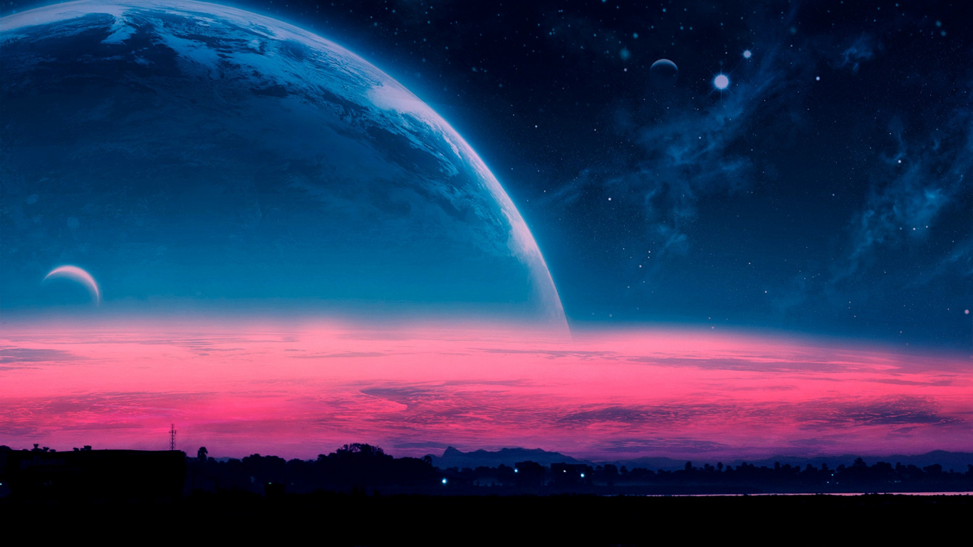 Обои красивый пейзаж, красавица, арт, ютуб, вода в разрешении 1366x768