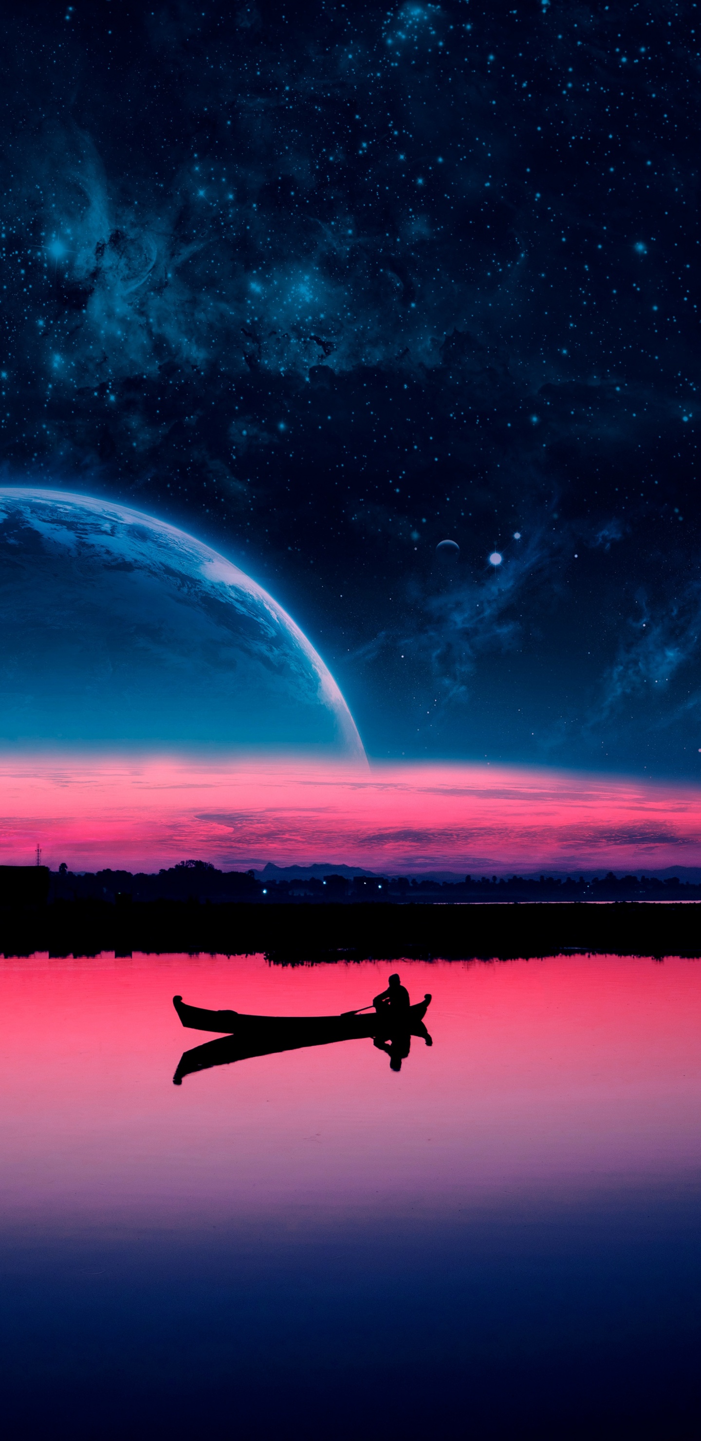 Обои красивый пейзаж, красавица, арт, ютуб, вода в разрешении 1440x2960