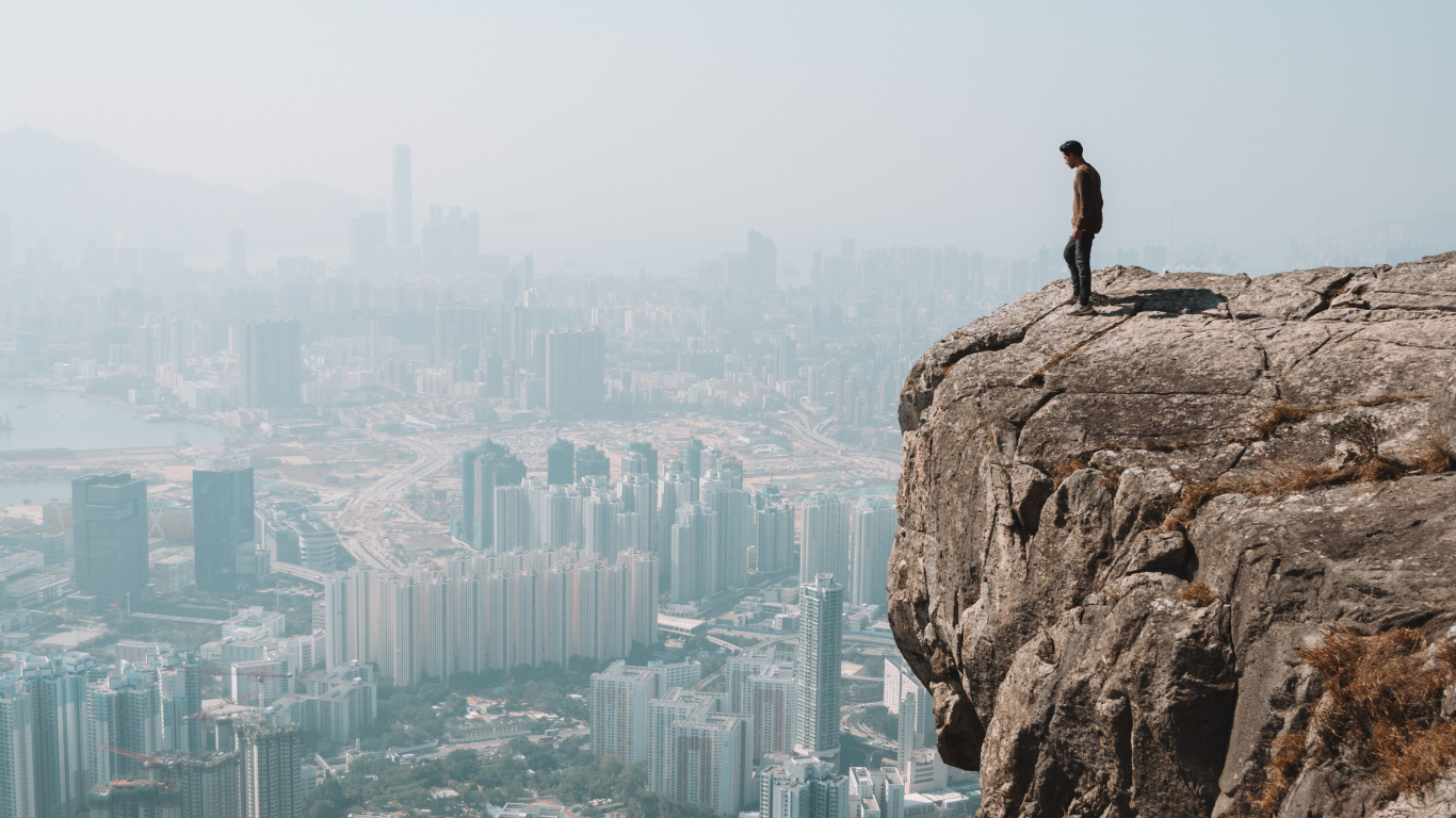 Обои городской пейзаж, городской район, город, дневное время, населенный пункт в разрешении 1366x768