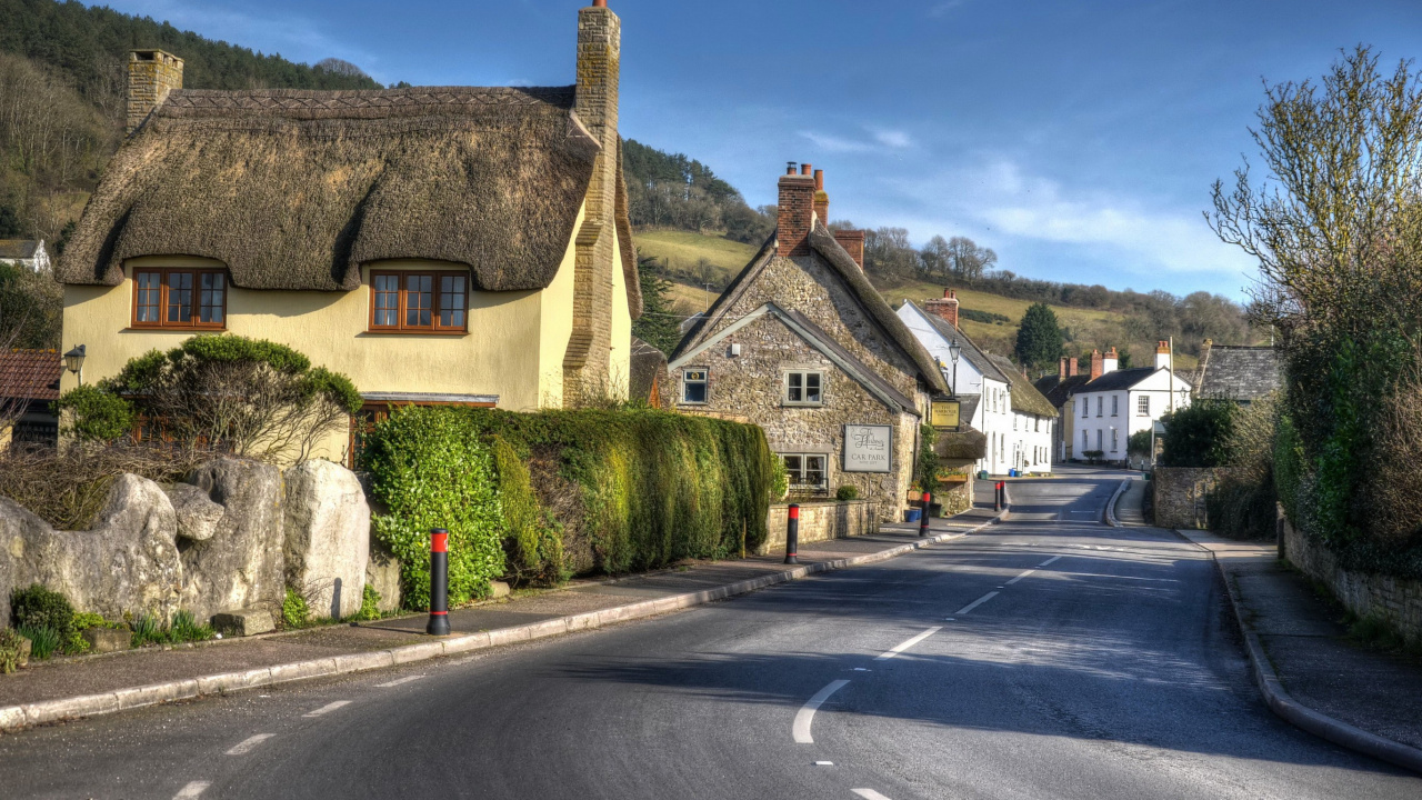 Обои Аксмут, деревня, свойство, Хаус, коттедж в разрешении 1280x720