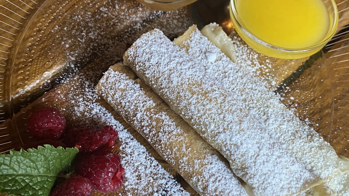 Обои сахарная пудра, пирог с патокой, завтрак, ингредиент, пища в разрешении 1366x768