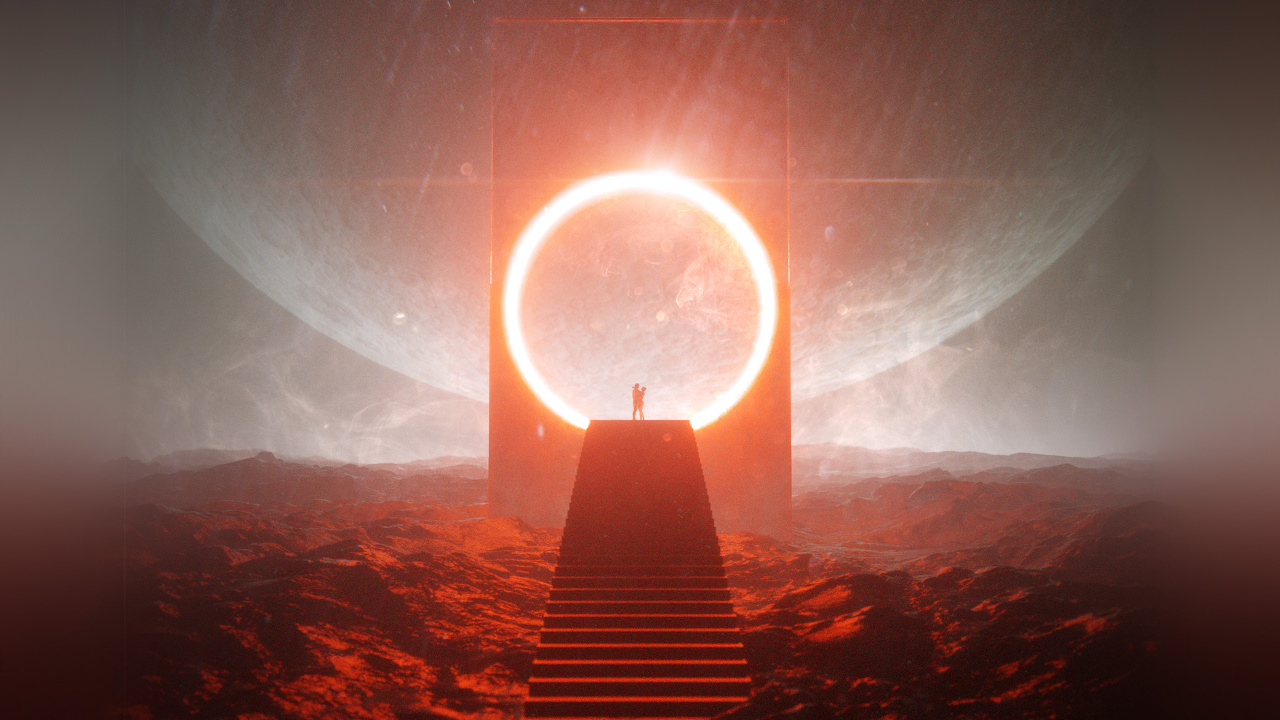 Обои свет, солнце, Апельсин, атмосфера, горизонт в разрешении 1280x720