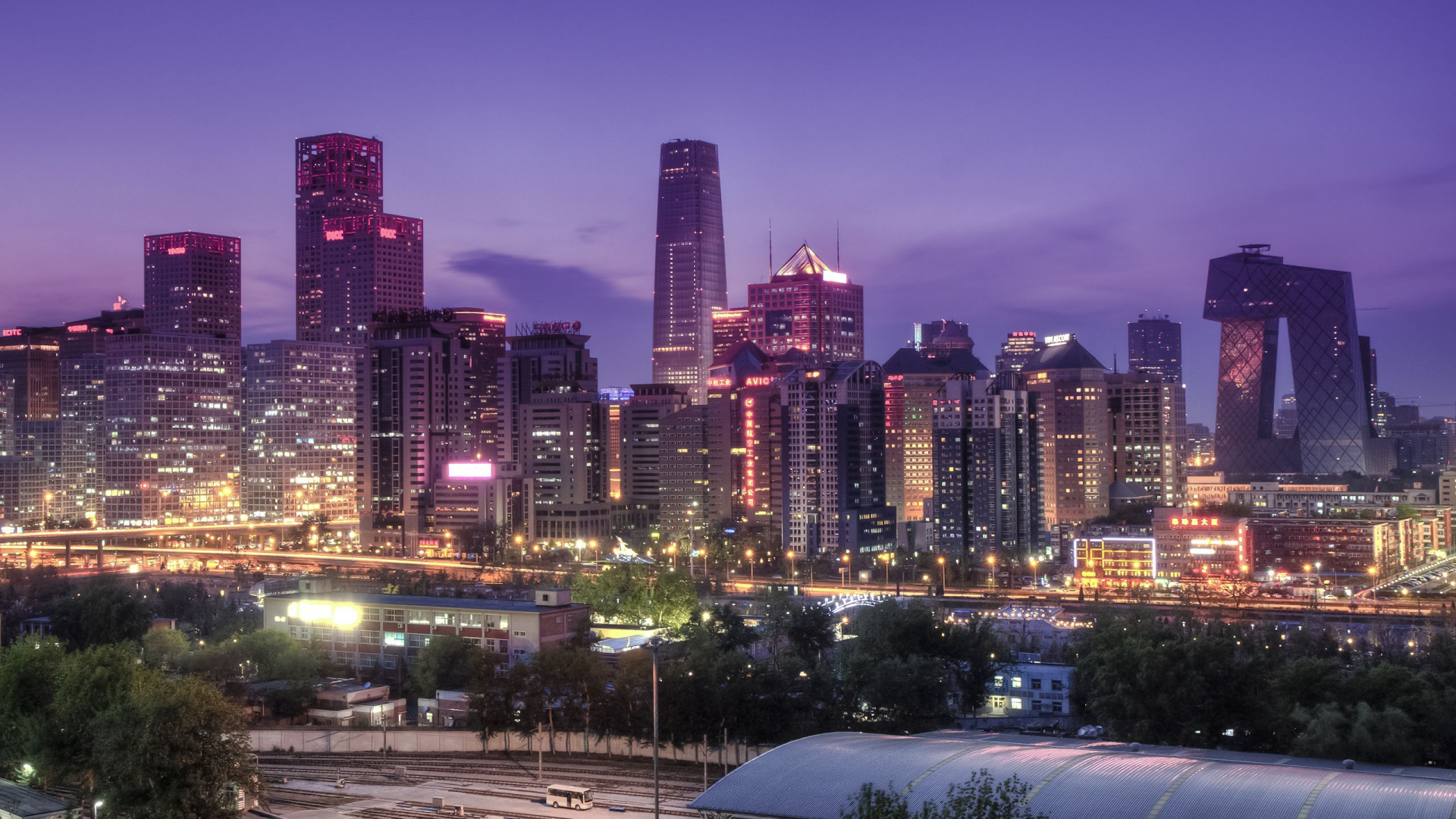 Обои городской пейзаж, город, линия горизонта, городской район, метрополия в разрешении 1920x1080