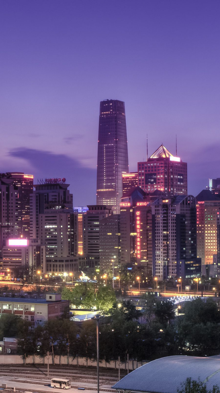 Обои городской пейзаж, город, линия горизонта, городской район, метрополия в разрешении 750x1334