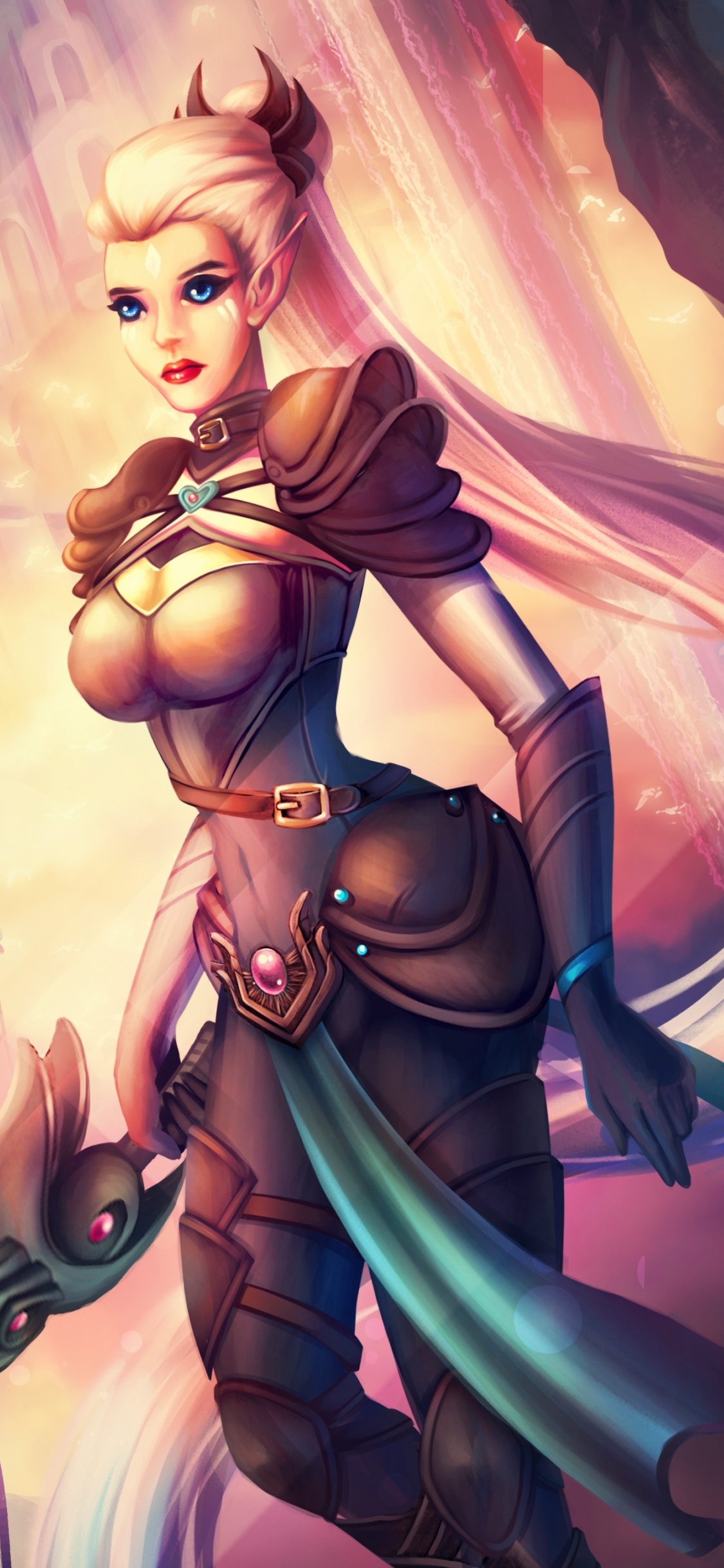 Обои аниме, арт, иллюстрация, приключенческая игра, мифология в разрешении 1125x2436