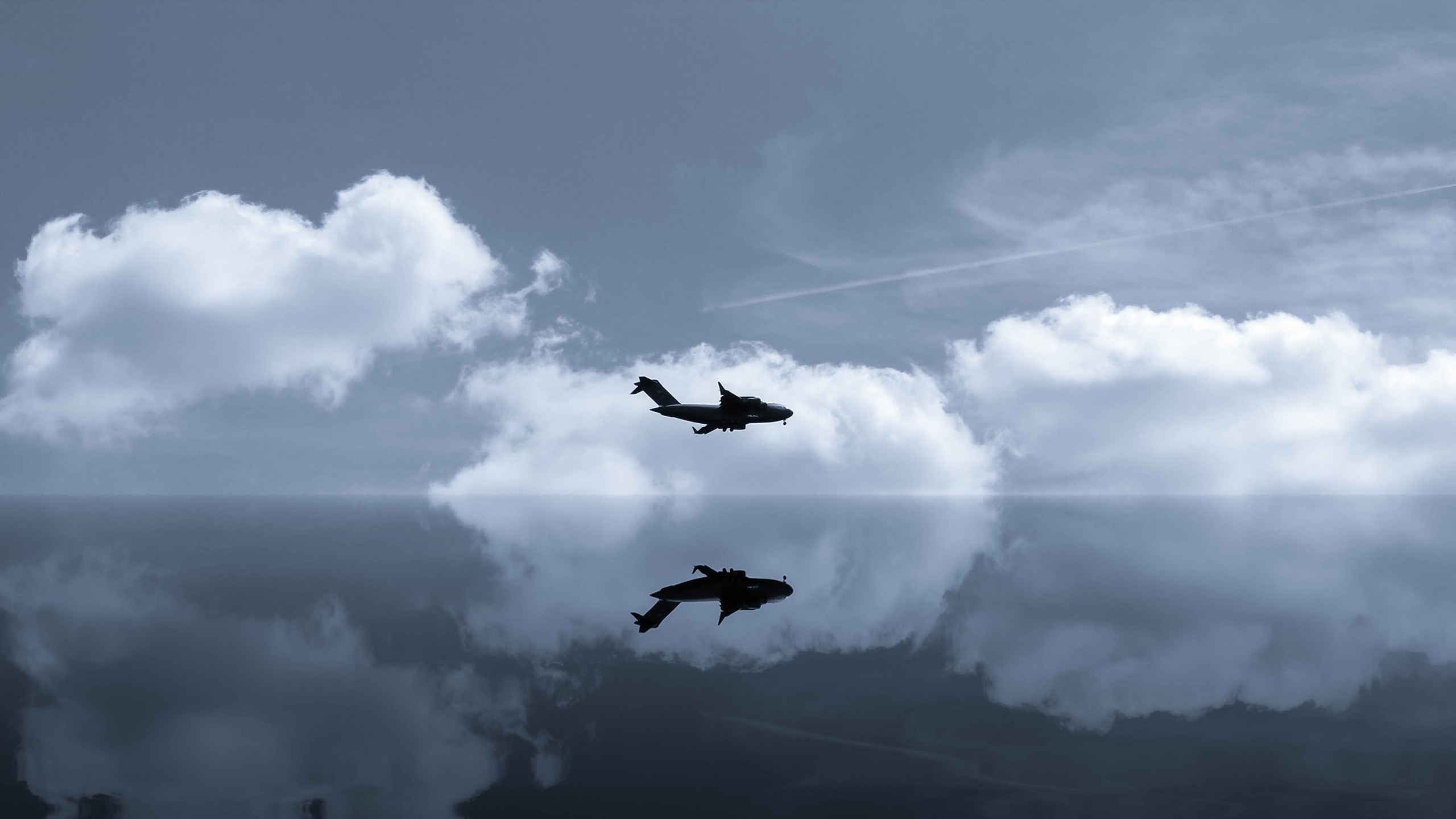 Обои самолет, самолеты, полет, облако, атмосфера в разрешении 2560x1440