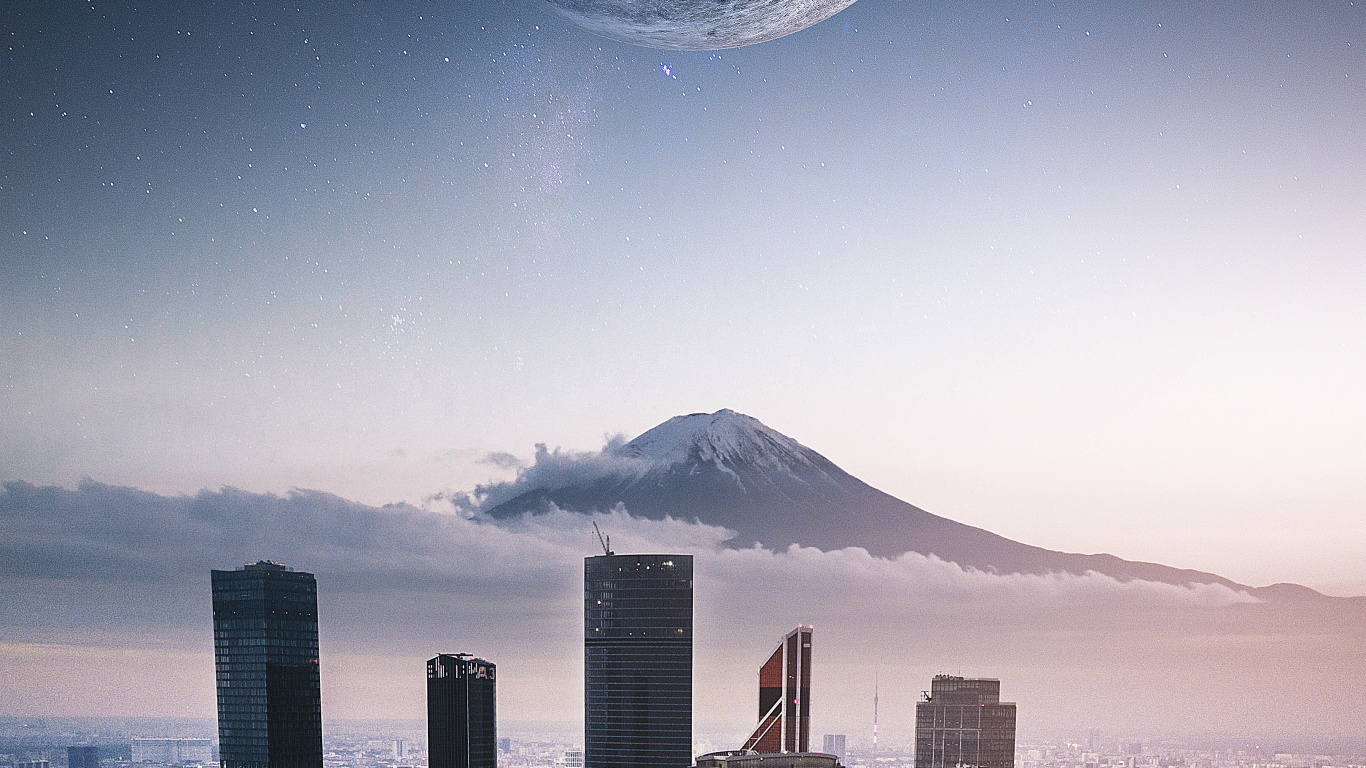 Обои Город Москва, город, столица, атмосфера, небоскреб в разрешении 1366x768