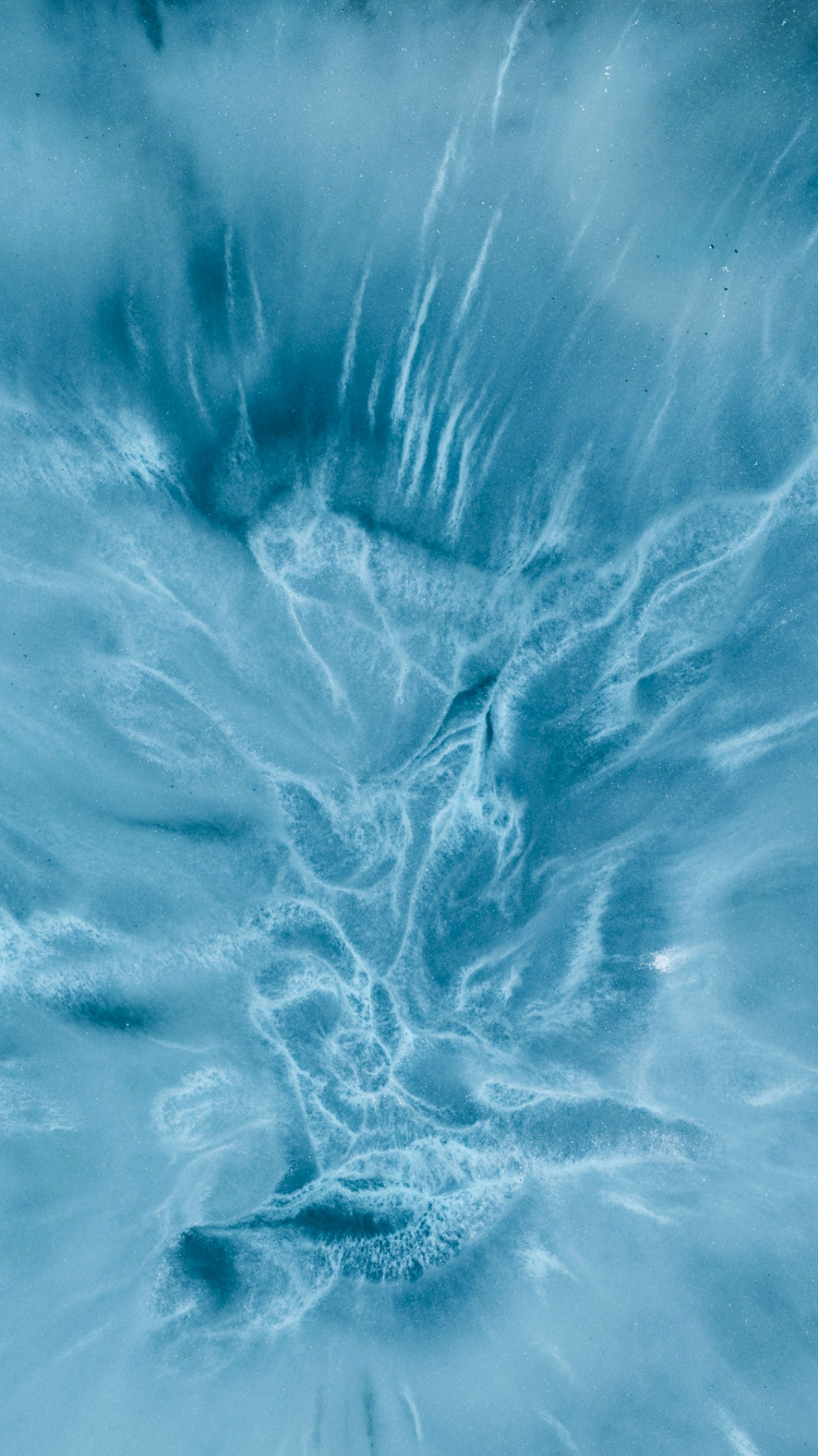 Обои акриловая краска, синий, Аква, вода, бирюза в разрешении 750x1334