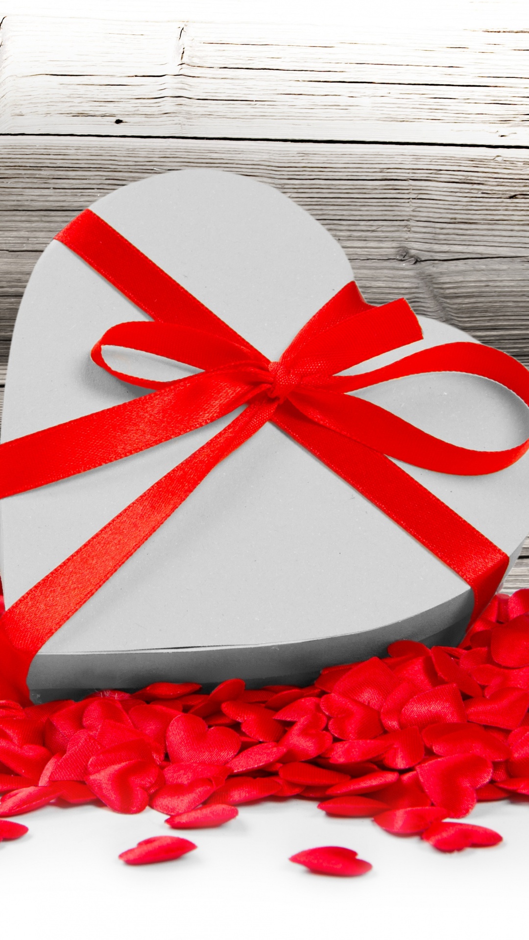 Обои День Святого Валентина, сердце, красный цвет, любовь, цветок в разрешении 1080x1920