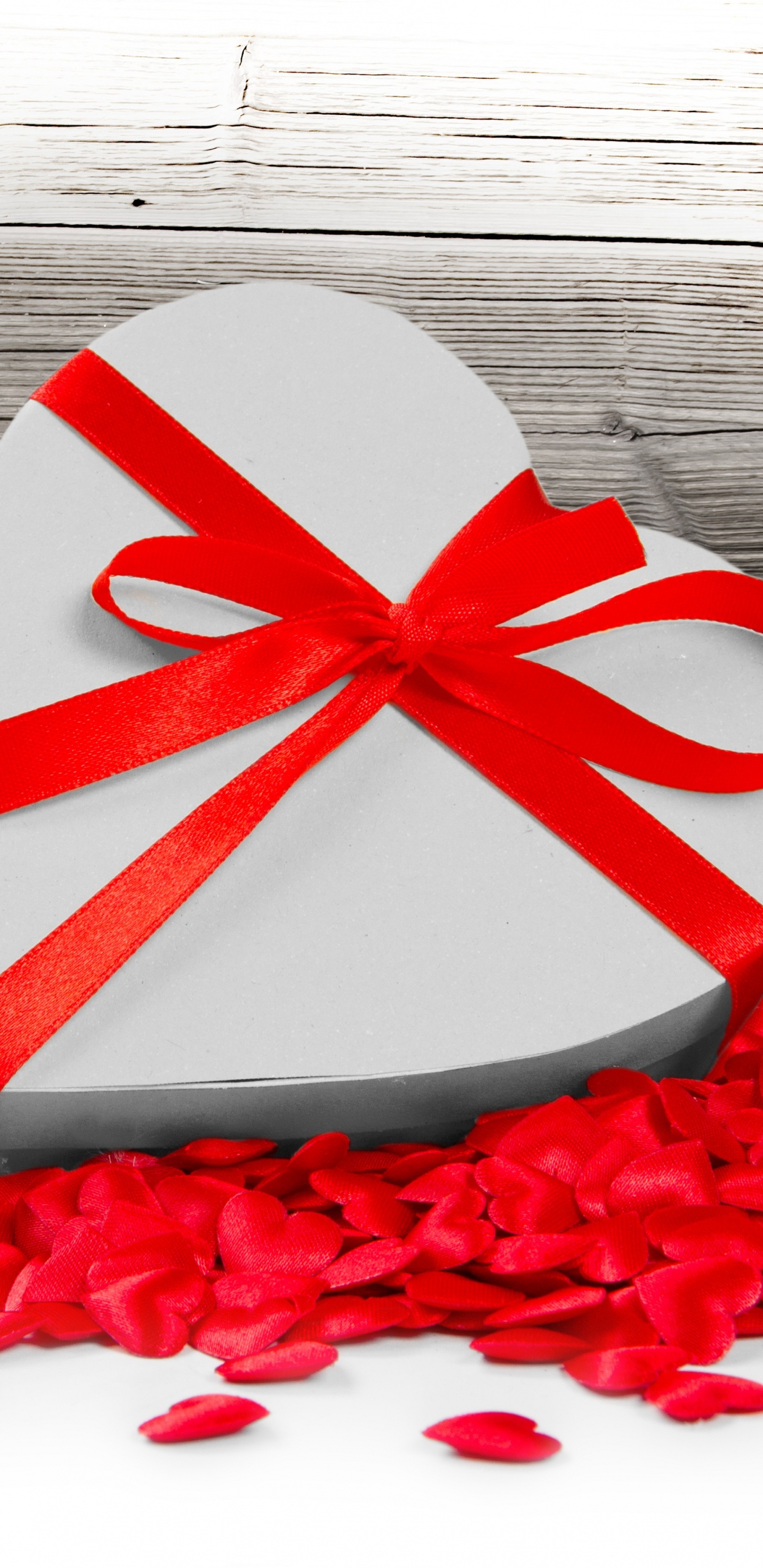 Обои День Святого Валентина, сердце, красный цвет, любовь, цветок в разрешении 1440x2960