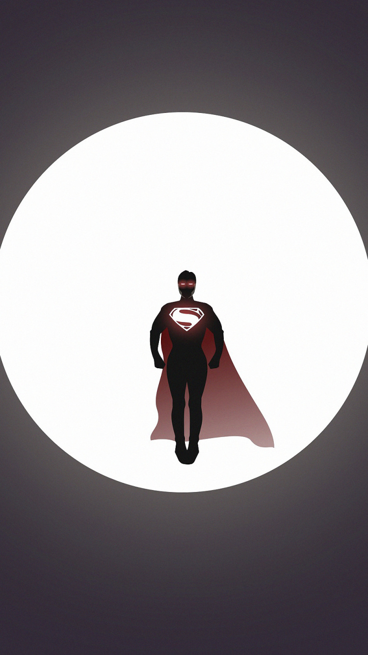 Обои иллюстрация, круг, силуэт, тень, небо в разрешении 750x1334