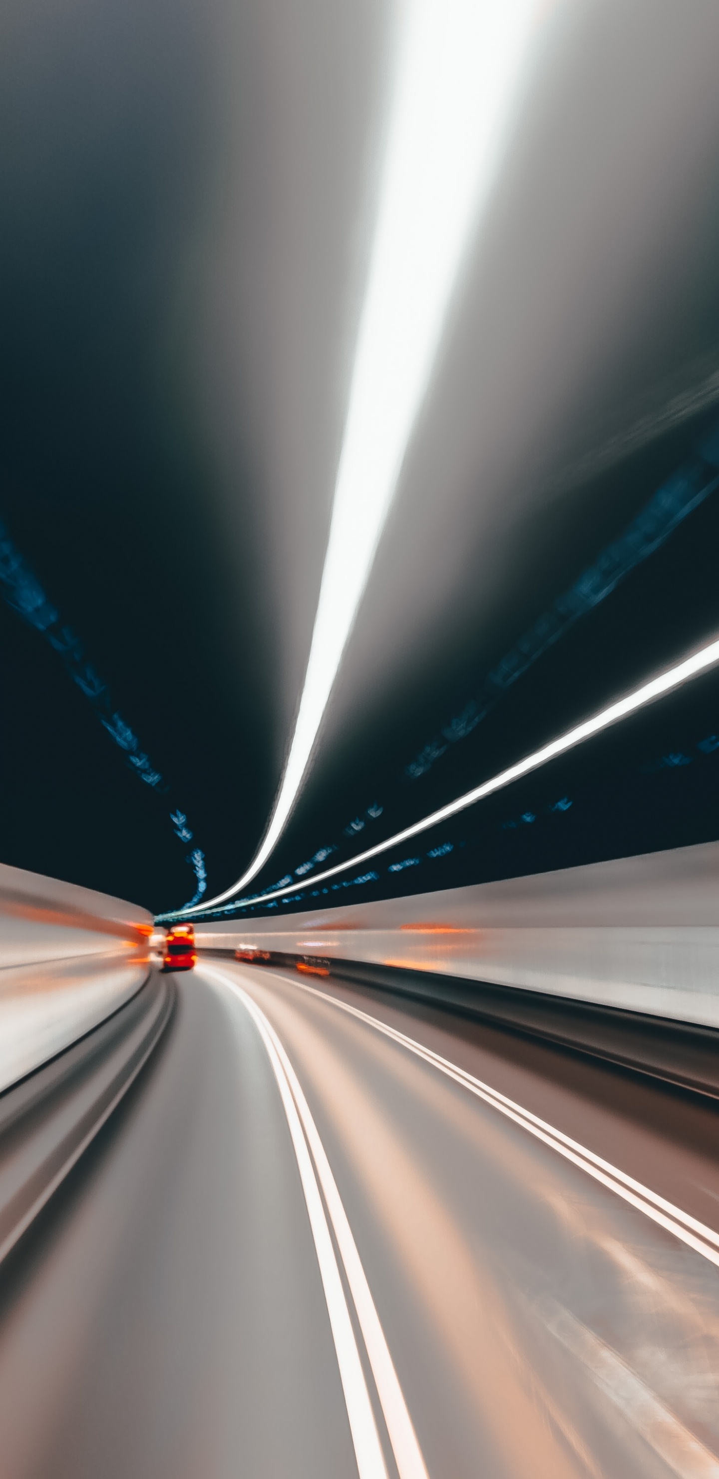 Обои магистраль, дорога, линия, туннель, инфраструктура в разрешении 1440x2960