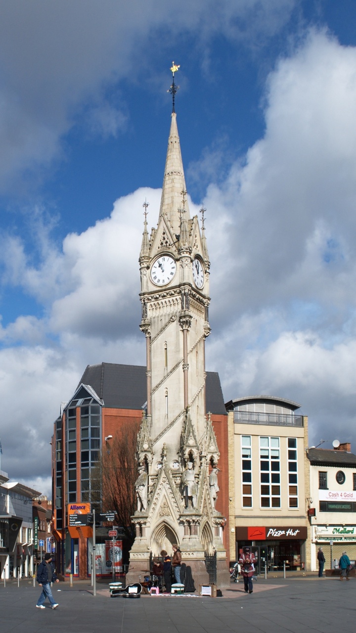 Обои Сенной Мемориальной Часовой Башни, вышка, часовая башня, Университет Де Монфор, ориентир в разрешении 720x1280