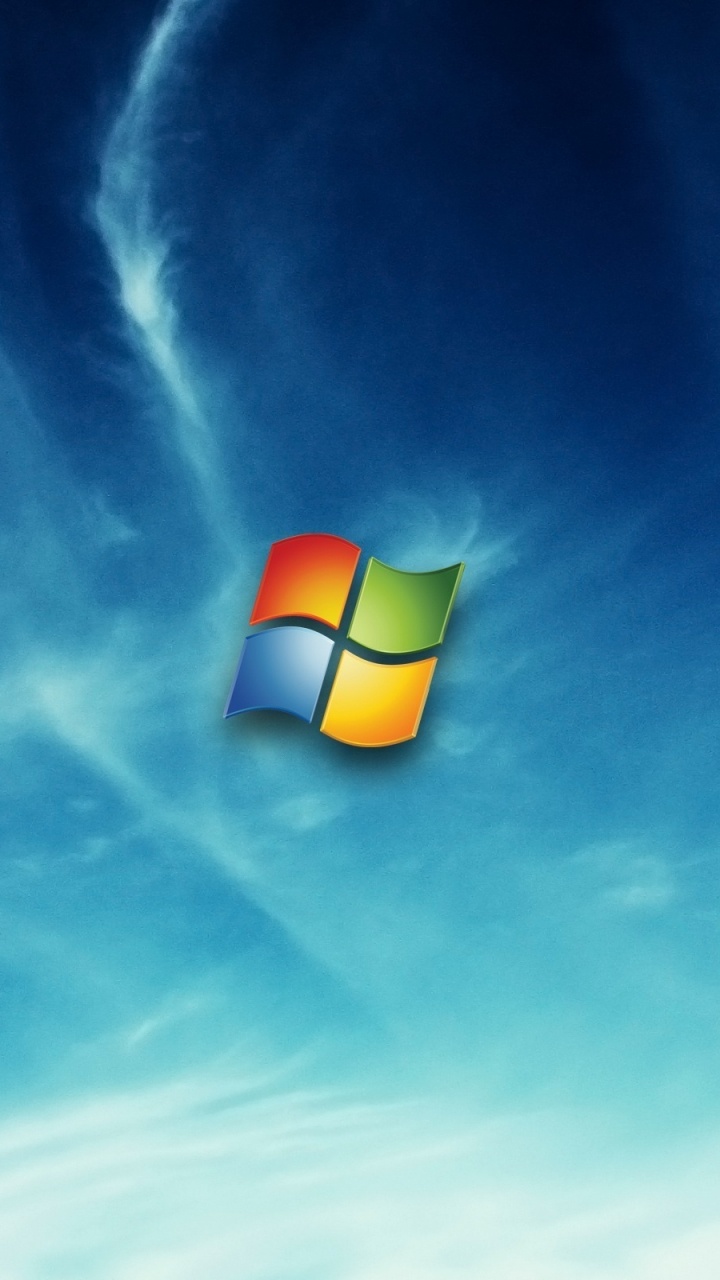 Обои windows 7, microsoft windows, синий, облако, программного обеспечения в разрешении 720x1280