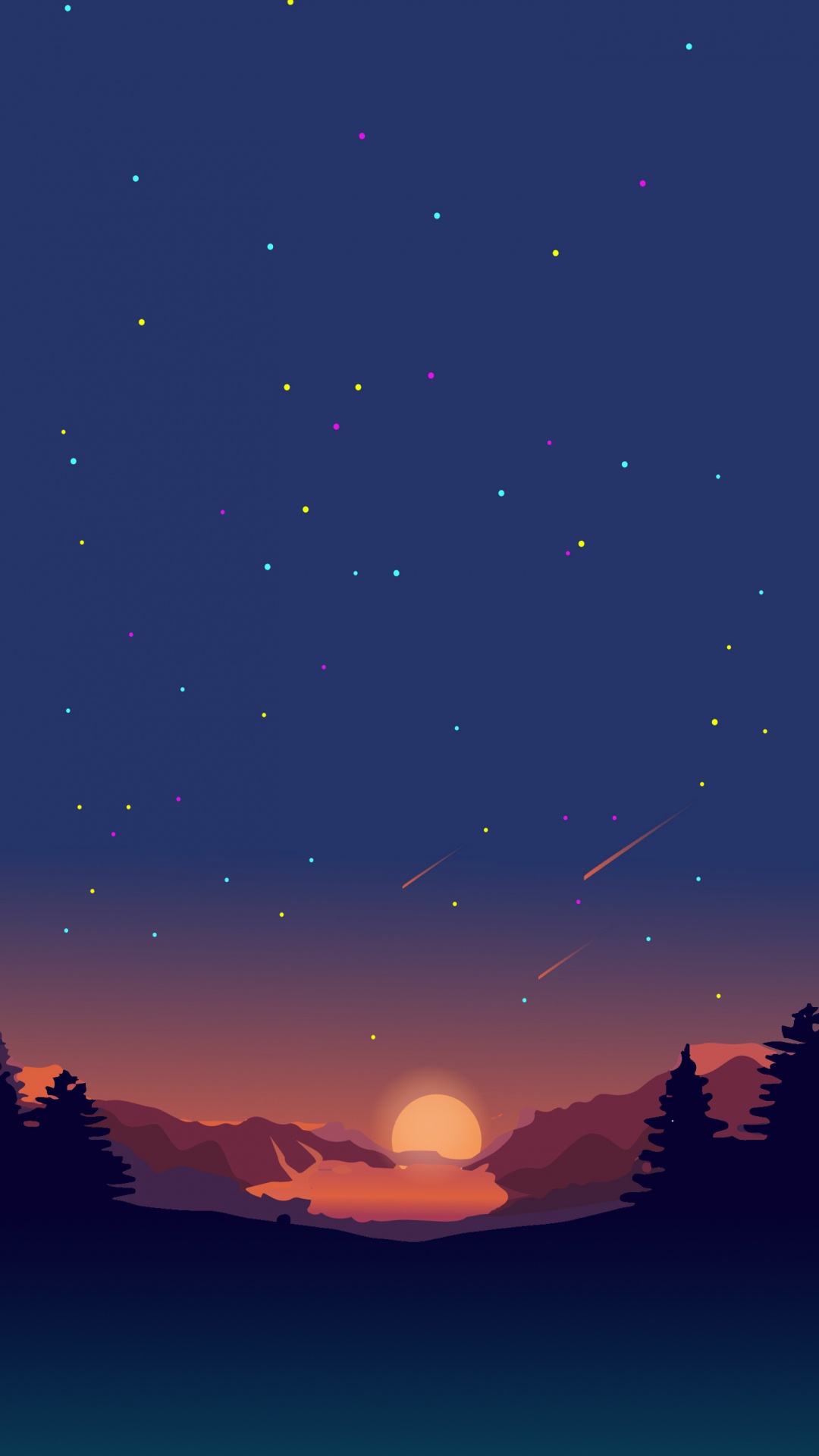 Обои минимализм, атмосфера, мир, природа, лазурный в разрешении 1080x1920