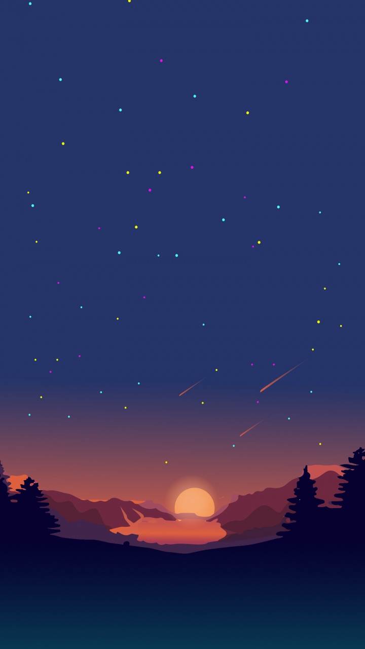 Обои минимализм, атмосфера, мир, природа, лазурный в разрешении 720x1280