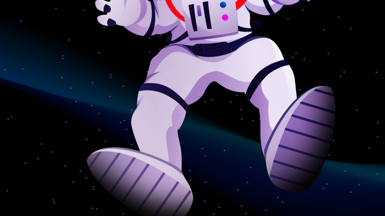 Обои космос, астронавт, арт, постер, фан арт в разрешении 1280x720