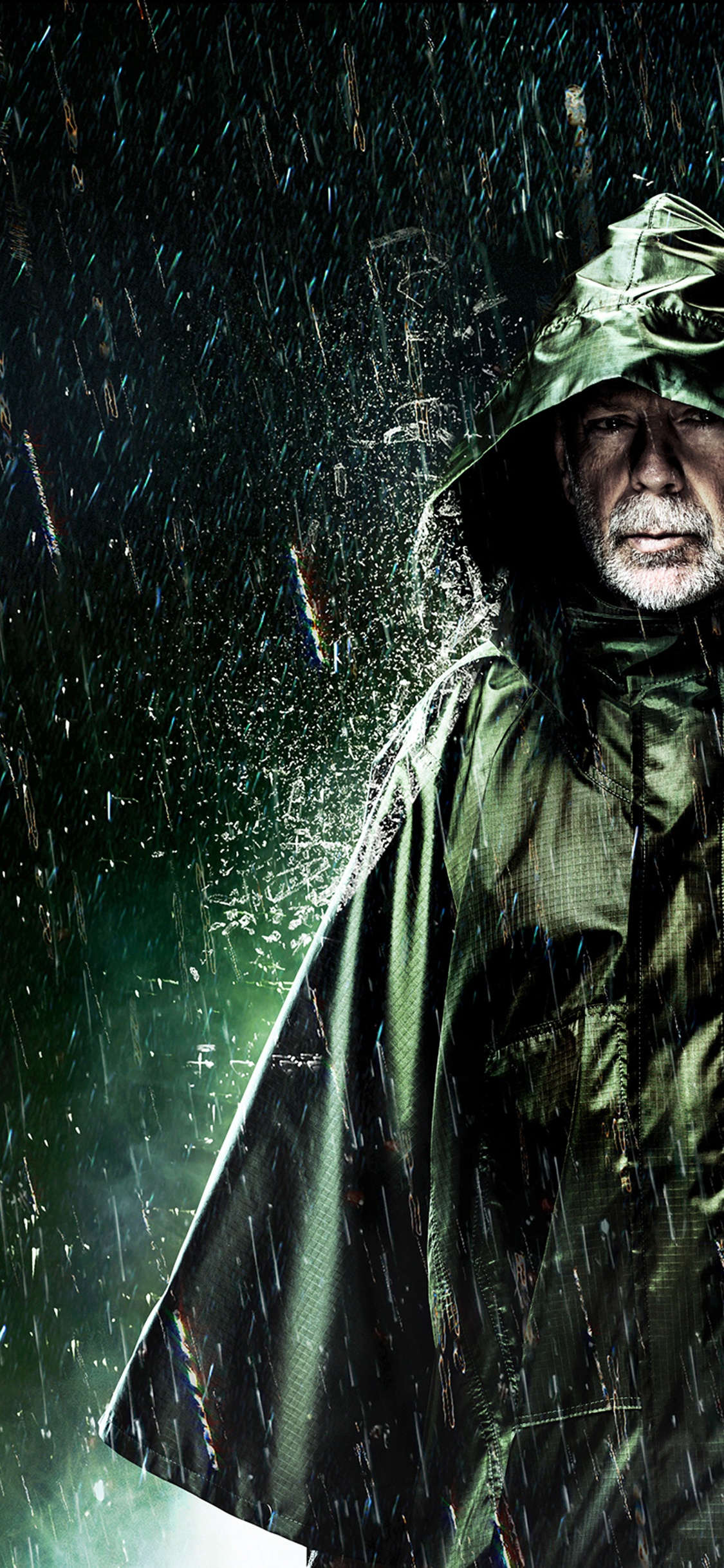 Обои зеленый, верхняя одежда, Дэвид Данн, фильм, М Найт Шьямалан в разрешении 1125x2436