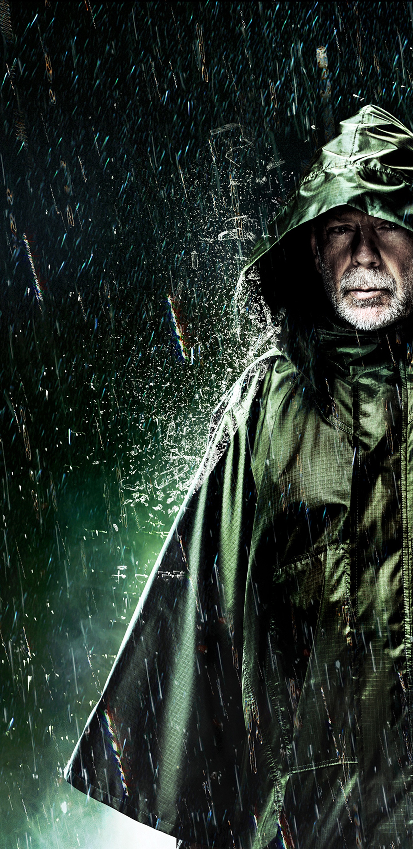 Обои зеленый, верхняя одежда, Дэвид Данн, фильм, М Найт Шьямалан в разрешении 1440x2960