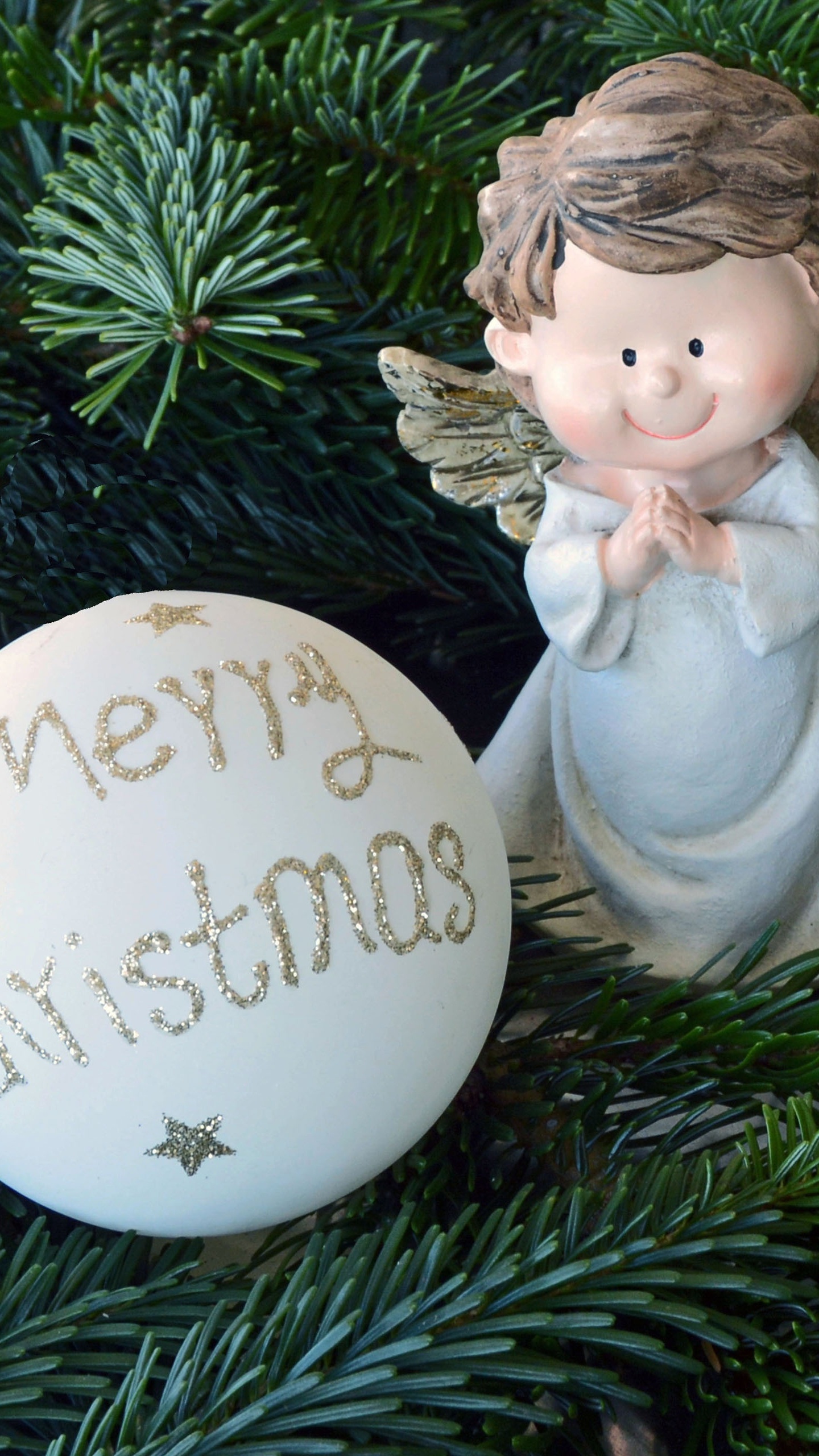 Обои Рождественский день, Рождественские украшения, Новый год, рождественский орнамент, орнамент в разрешении 1440x2560